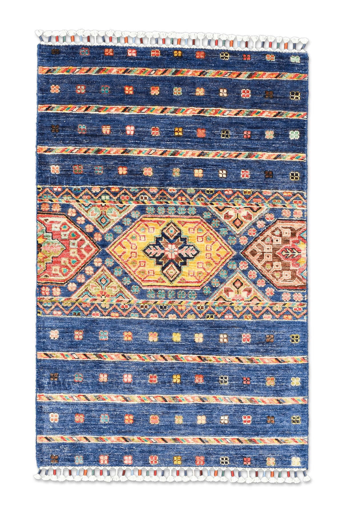 Kandashah_3904_703bluemulti_429029_1 Kandashah Ziegler Teppich ca: 084 x 129 cm