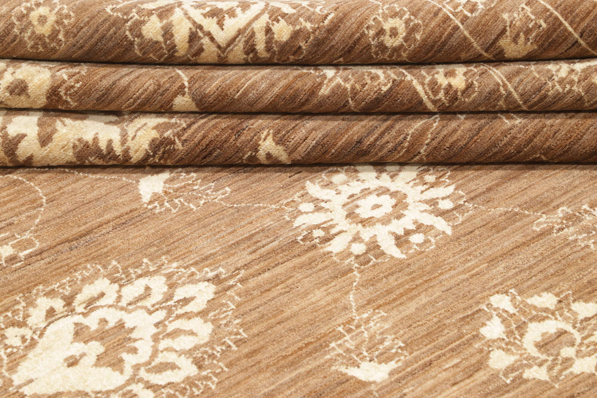 Teppich Ziegler 248 x 339 cm Orientteppich beige braun Handgeknüpft Schurwolle