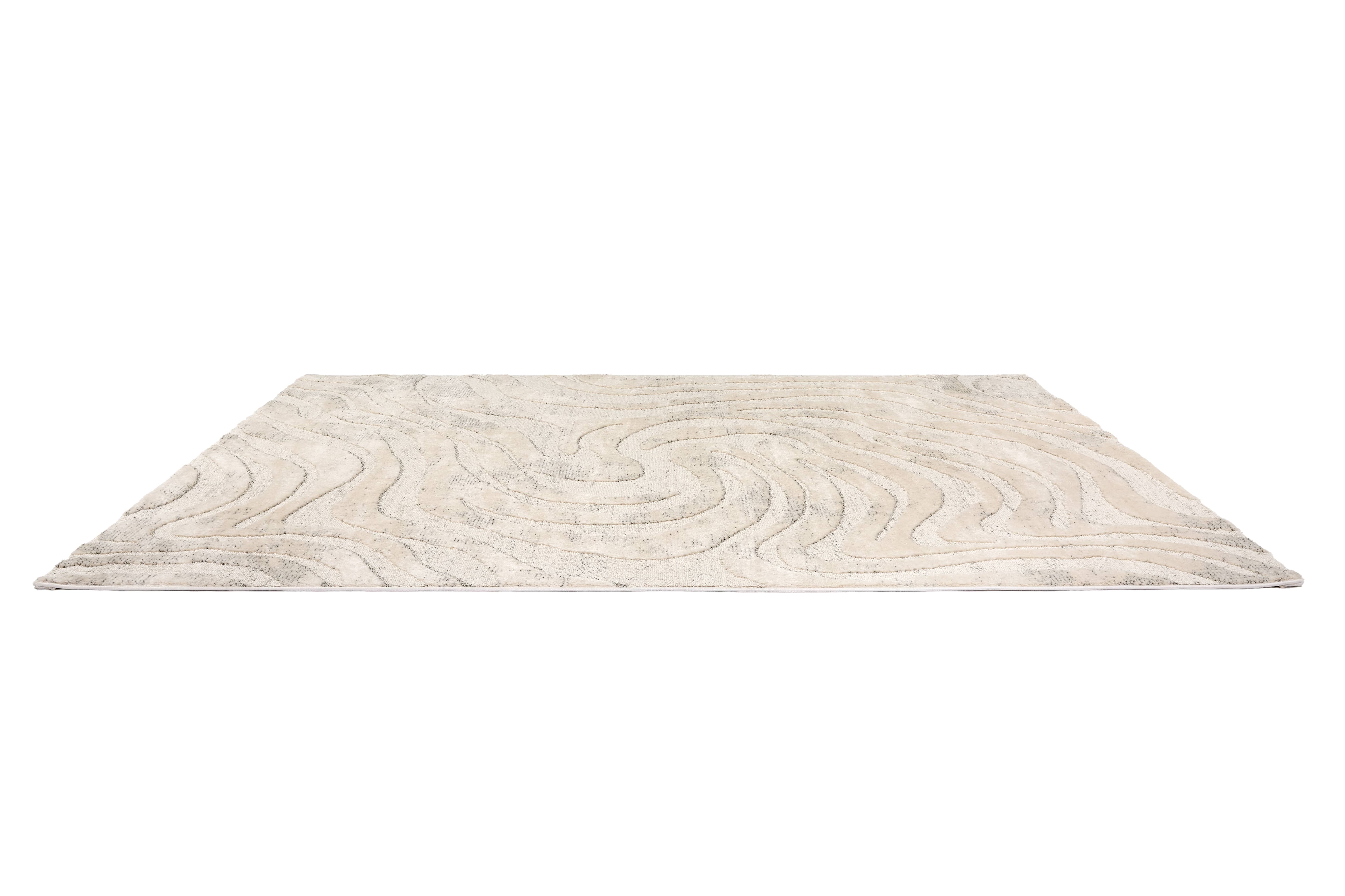 Wohnteppich Lou D.251 C.003 Wellen creme-grau