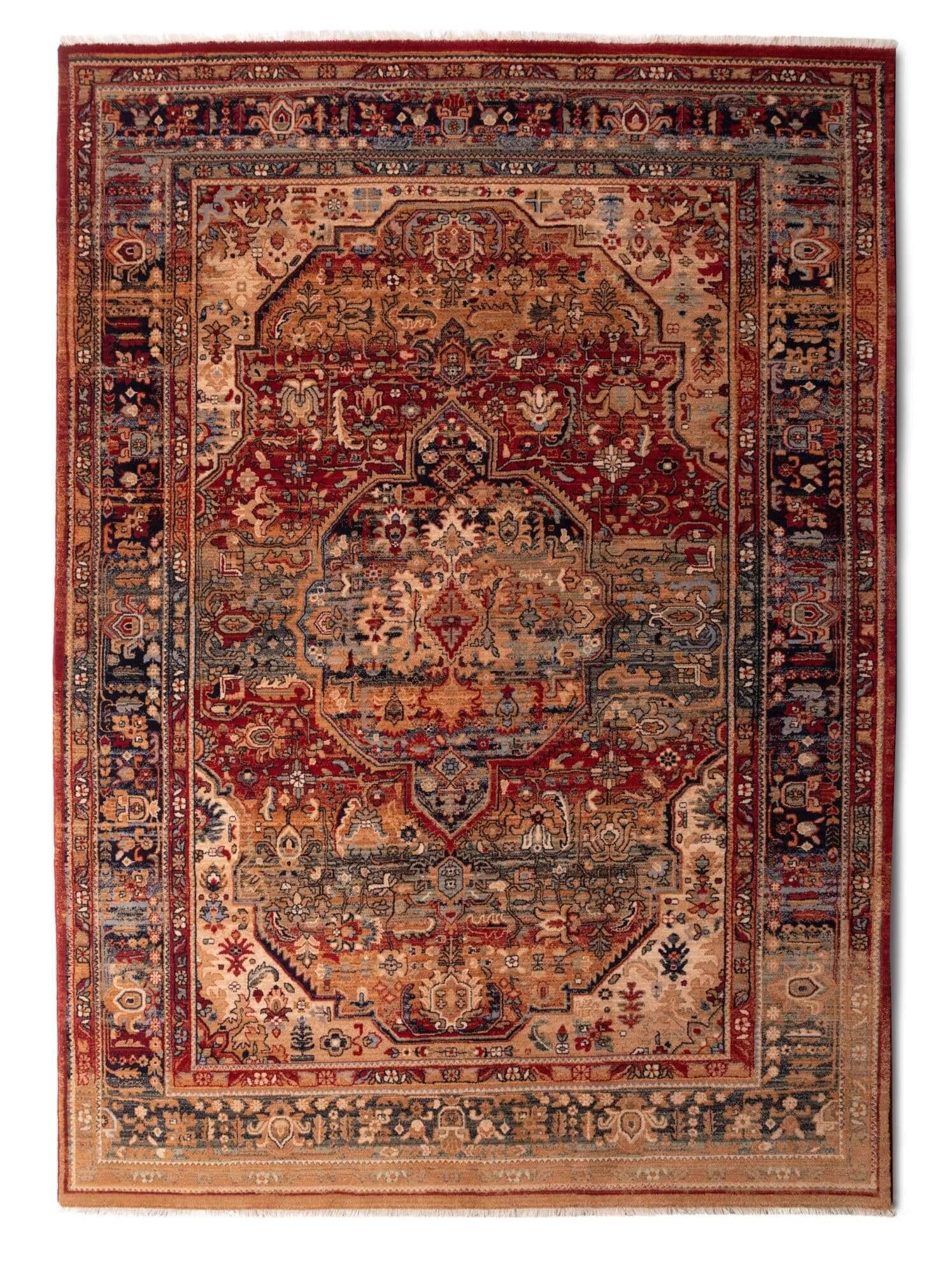 Saharna_7518_205redmulti_423929_1 Teppich Saharna 7518 Webteppich aus reiner Wolle