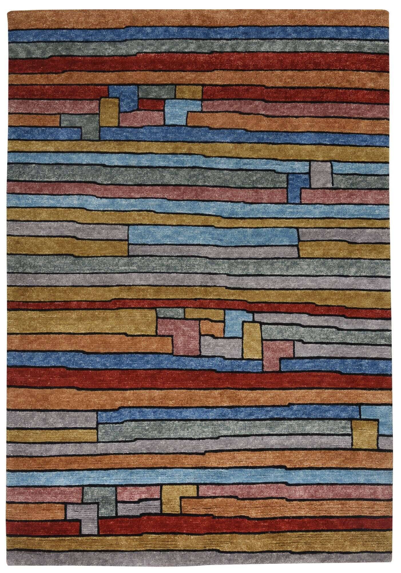 Talonga_RS682_210redmulti_412489_1 Talonga Nepal Teppich RS682-B141 im Wunschmaß