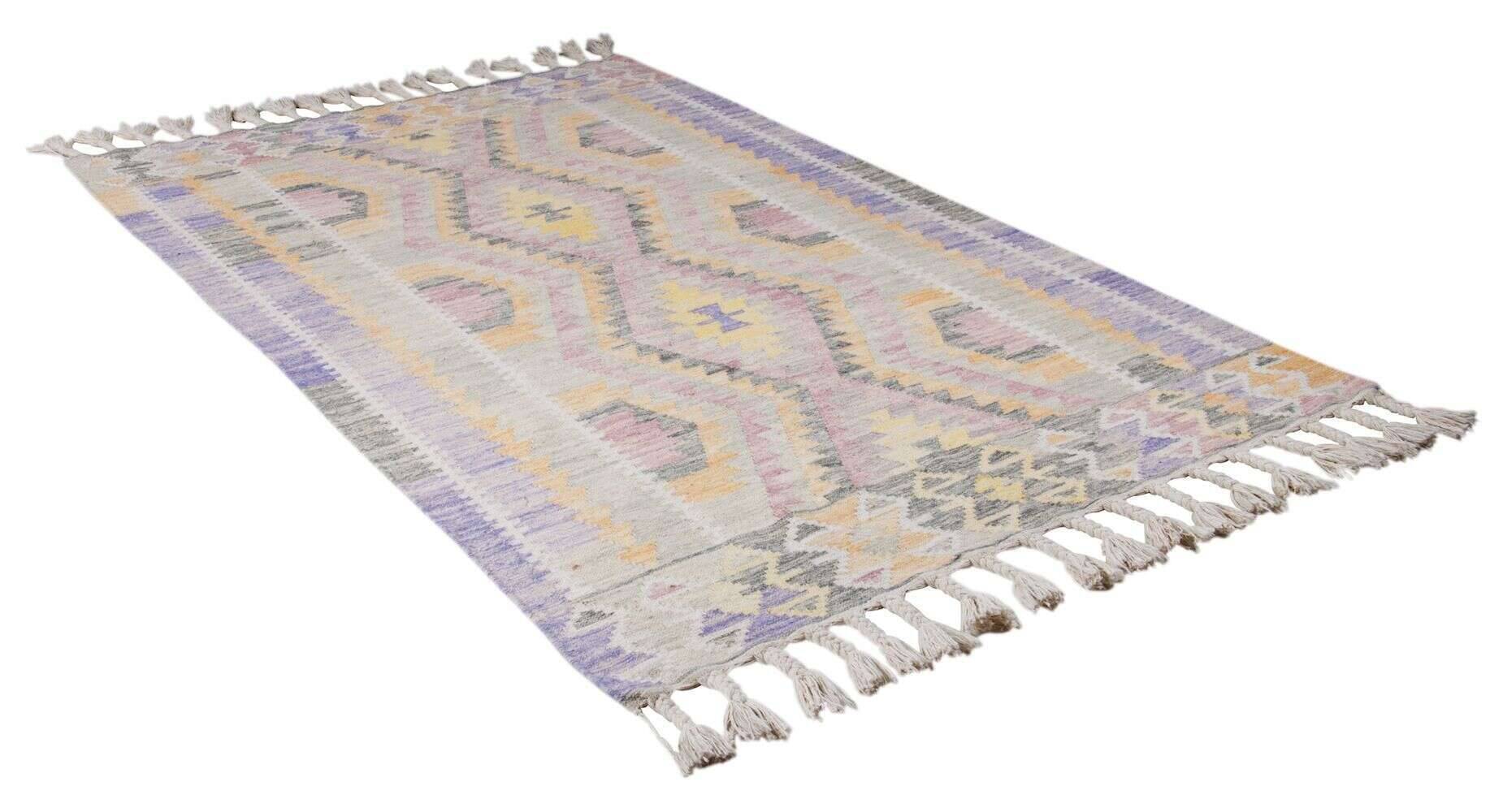 Vintage_ClassicKelim_756lightpurple_408167_2 Handgewebter Kelim Teppich Classic Naturteppich aus Wolle