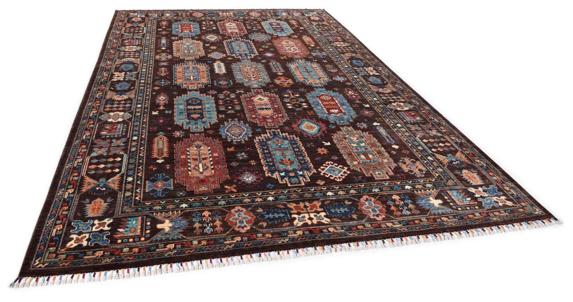 kandashah_2603_502brownmulti_426596_2 Kandashah Ziegler Teppich ca: 210 x 314 cm Orient Teppich aus Pakistan