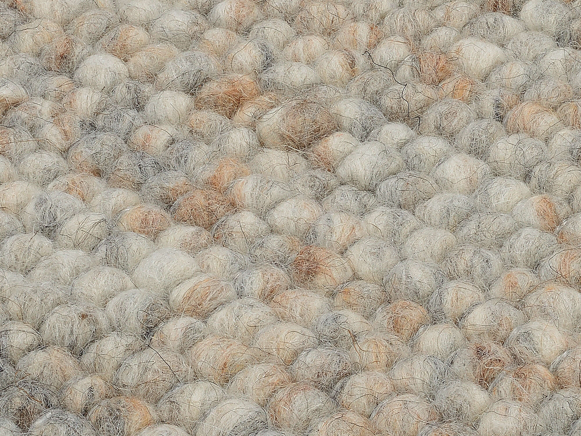 Handgewebter Naturteppich "Favorit" Schurwollteppich Gewalkte Wolle