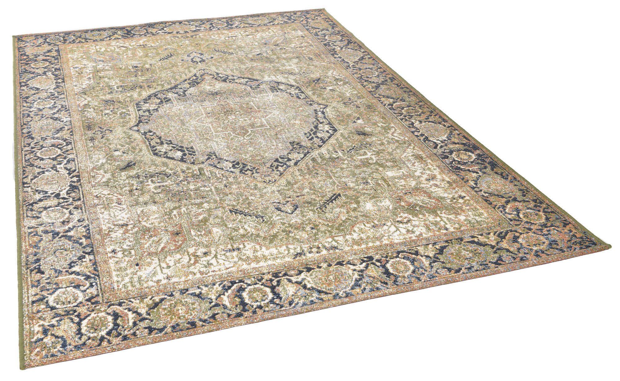 FunkyOutdoor_OrientOne_300green_427108_2 Tom Tailor FUNKY IN- OUTDOOR Orient One Teppich Flachgewebe