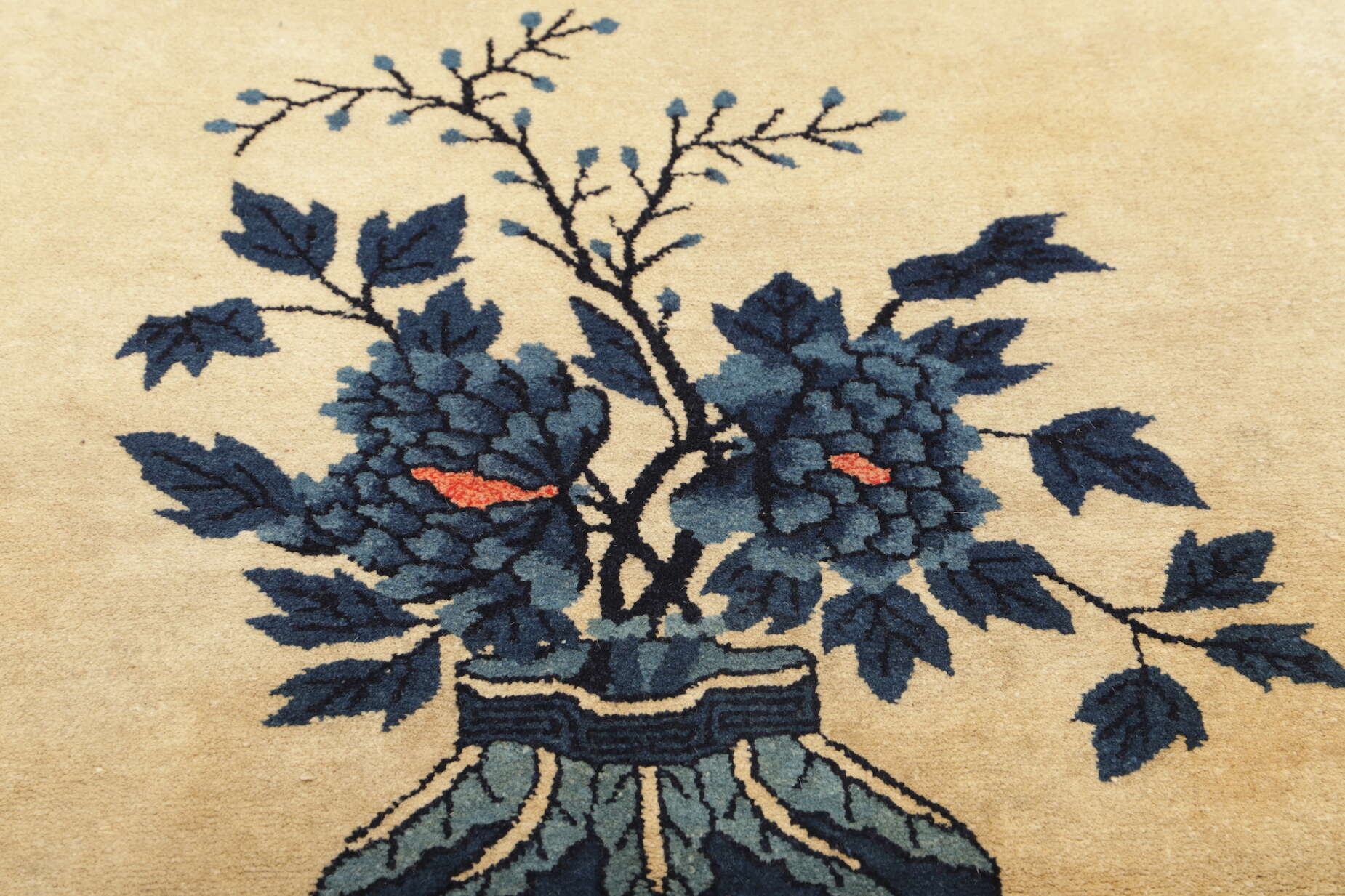 Teppich China Antik 080x152 cm Handgeknüpft Wolle