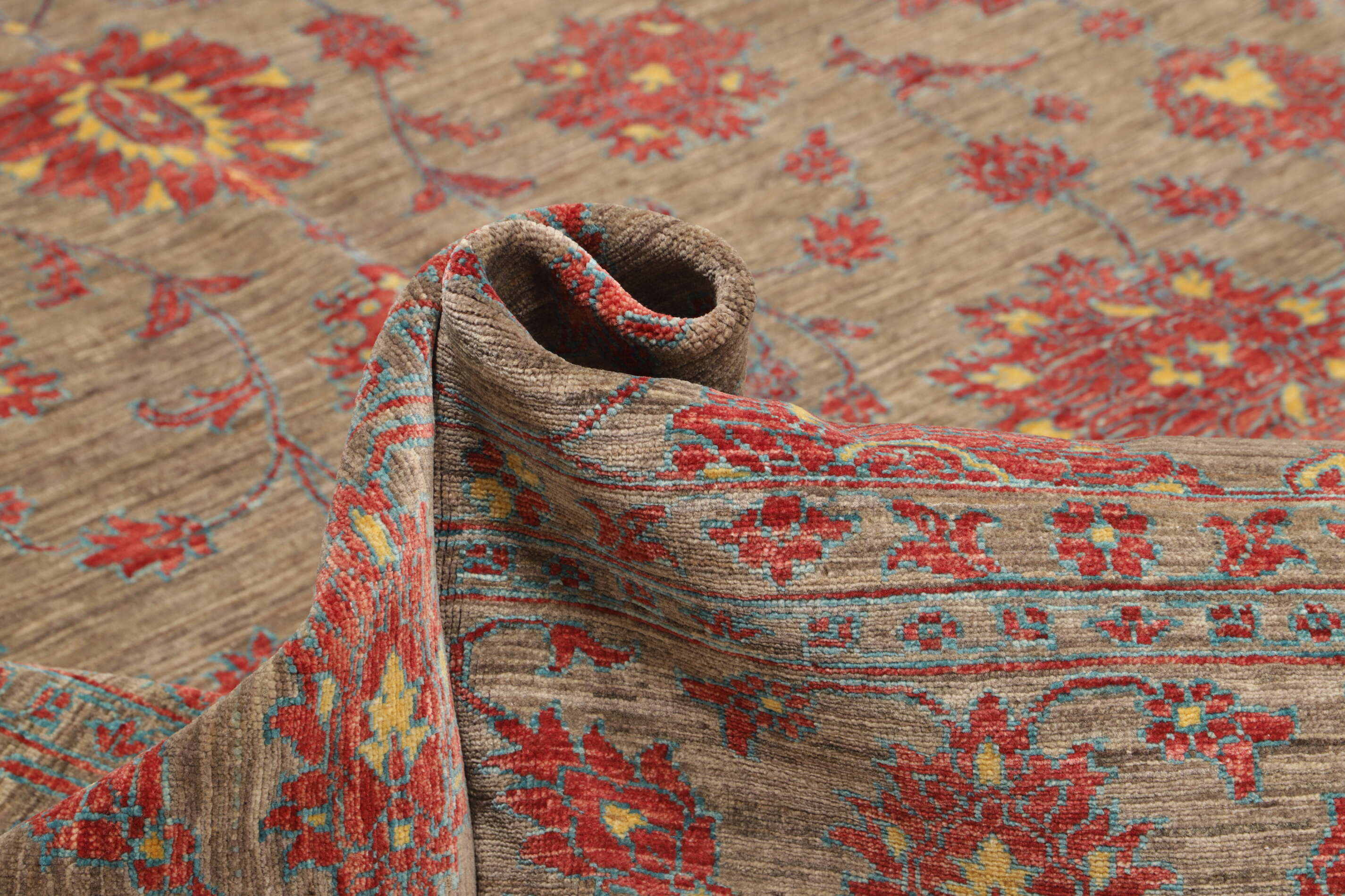Ziegler Teppich 250x346 cm Orientteppich braun Handgeknüpft Wolle