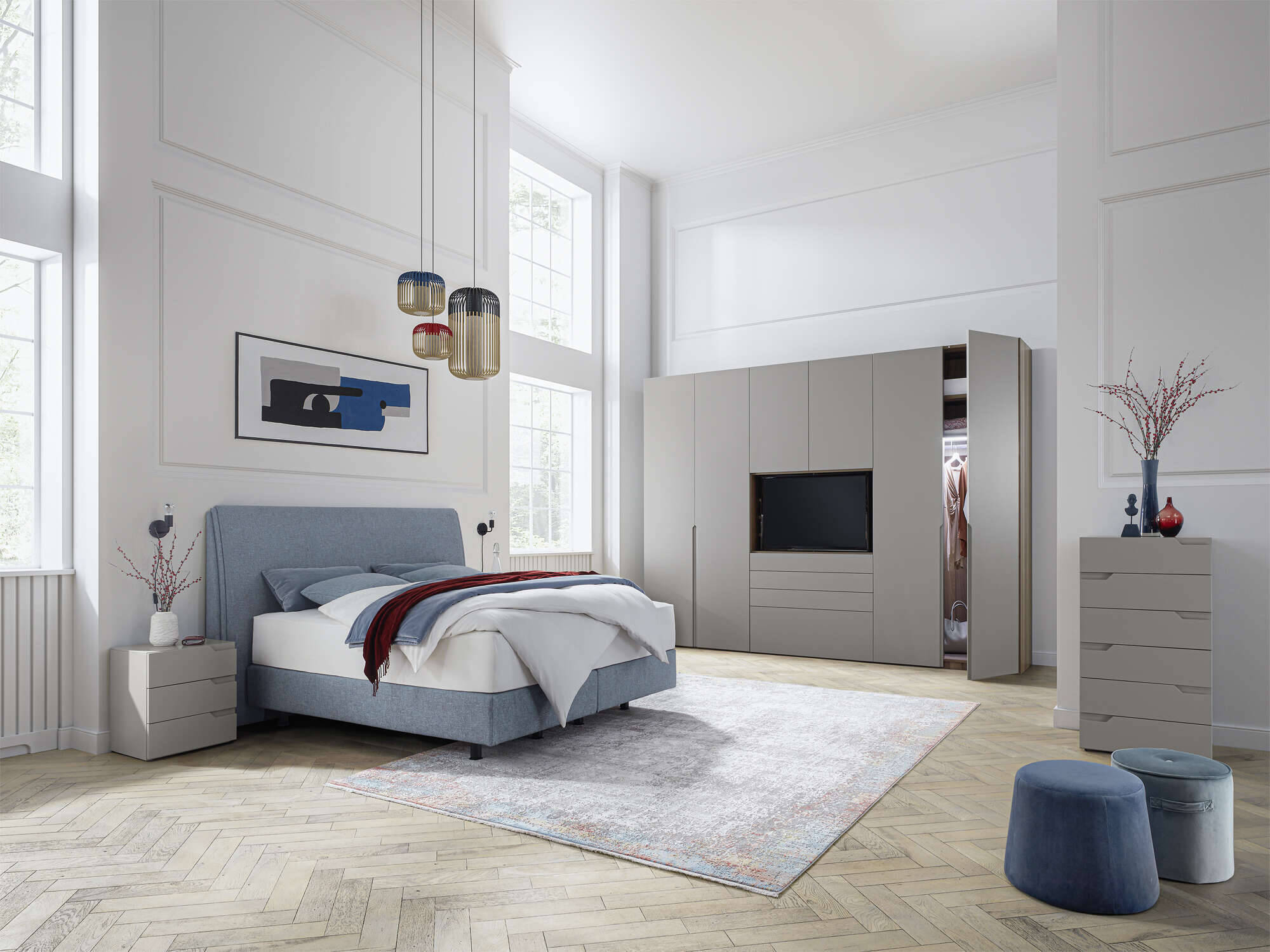 BES01-598-13 Teppich BORDER WK Wohnen Vintage Design Teppich