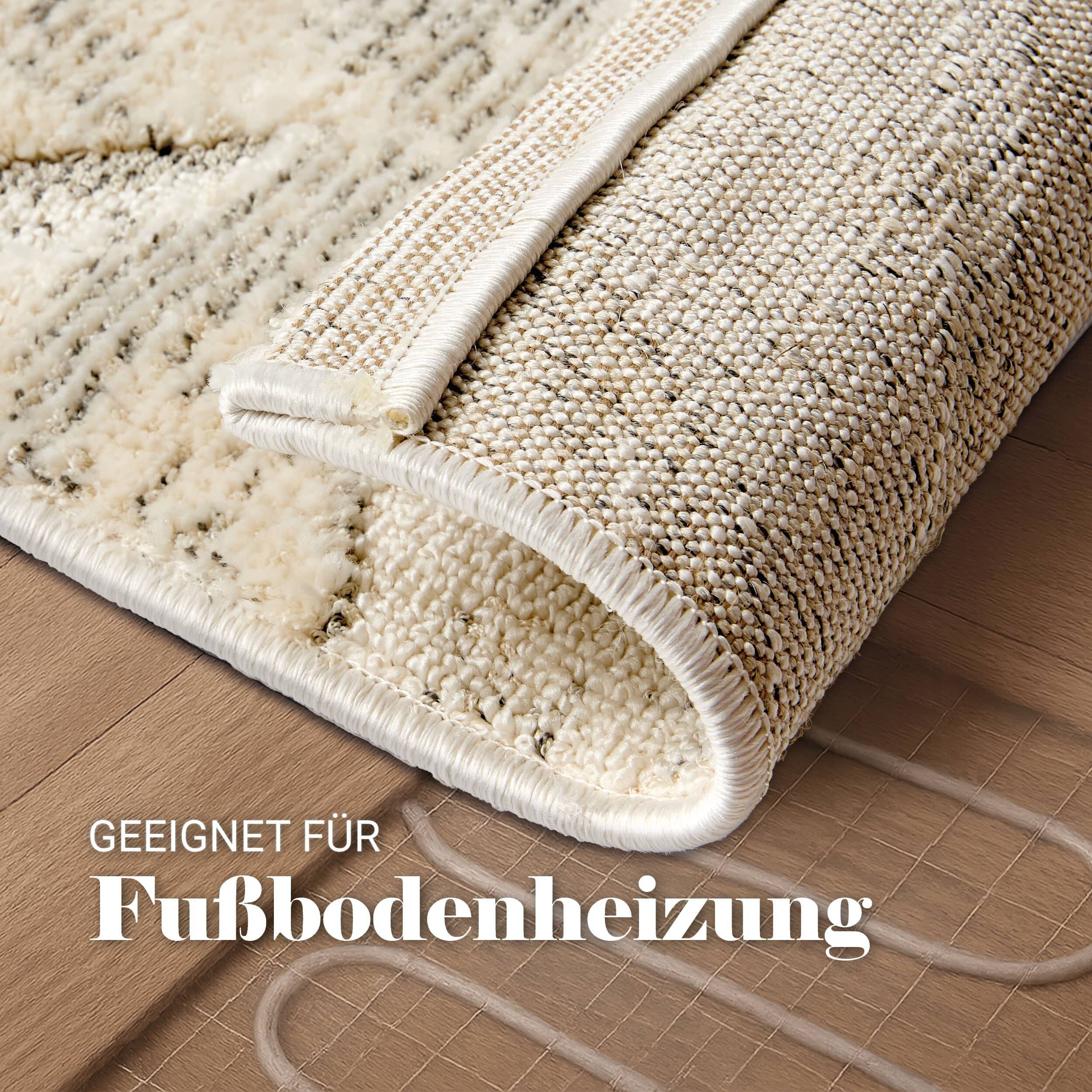 Wohnteppich Lou D.254 C.003 Rauten creme-grau