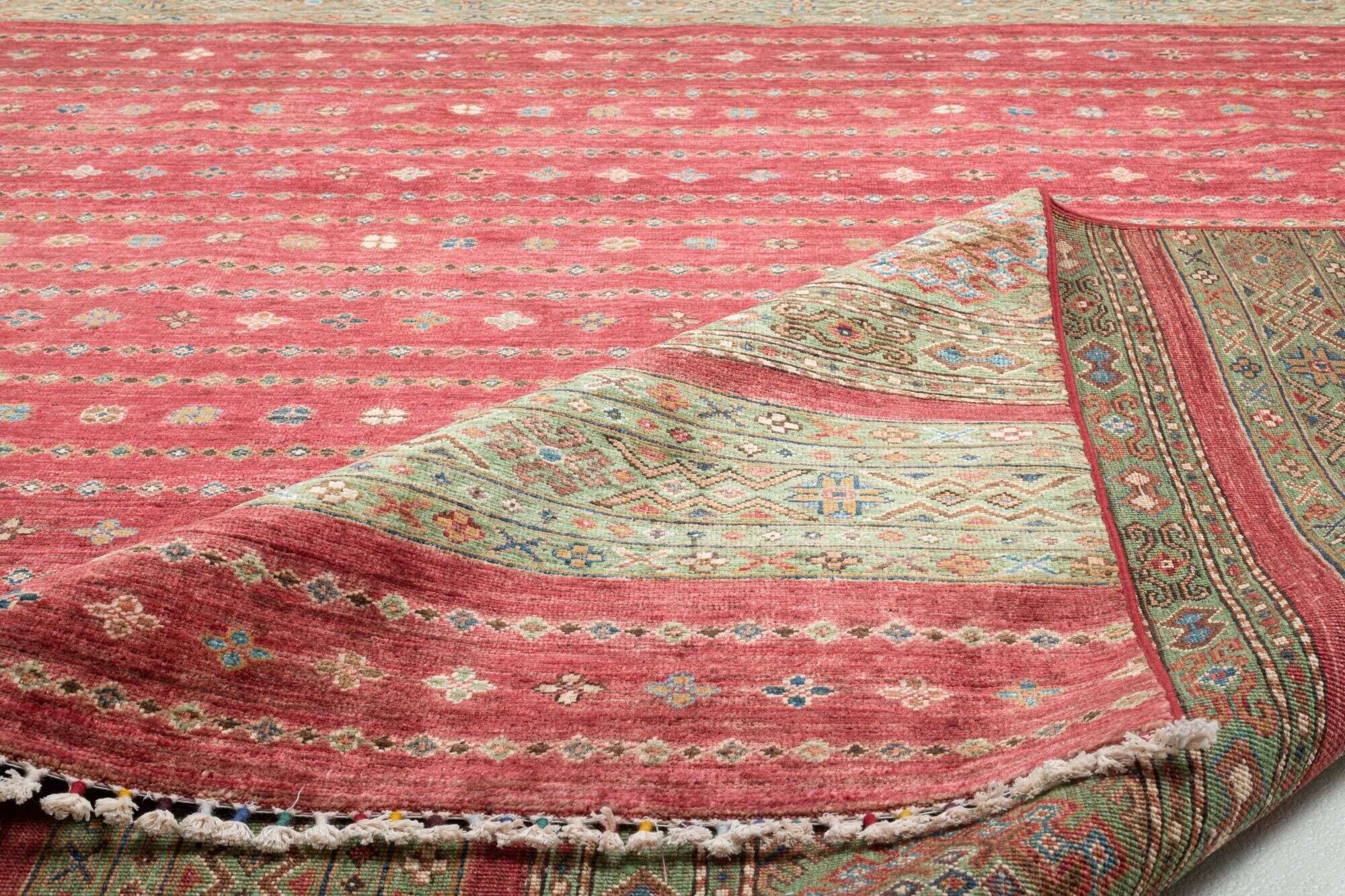 Klassischer Ziegler Teppich Kandashah Handgeknüpft 278x350cm Rot