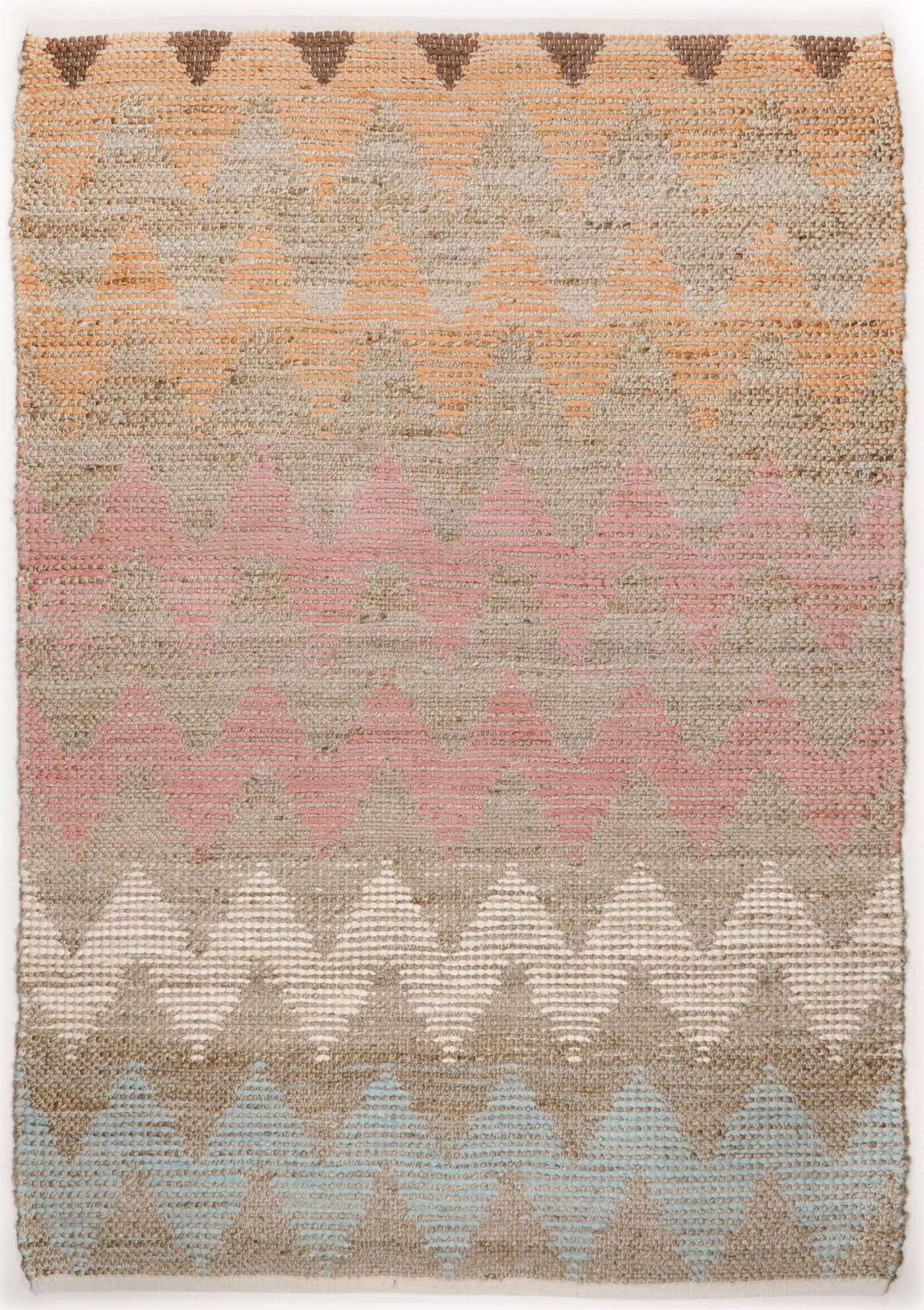 Smoothcomfort_pastelzigzag_115naturalmulti_401807_1 Smooth Comfort pastel ZigZag Handwebteppich Teppich Jute