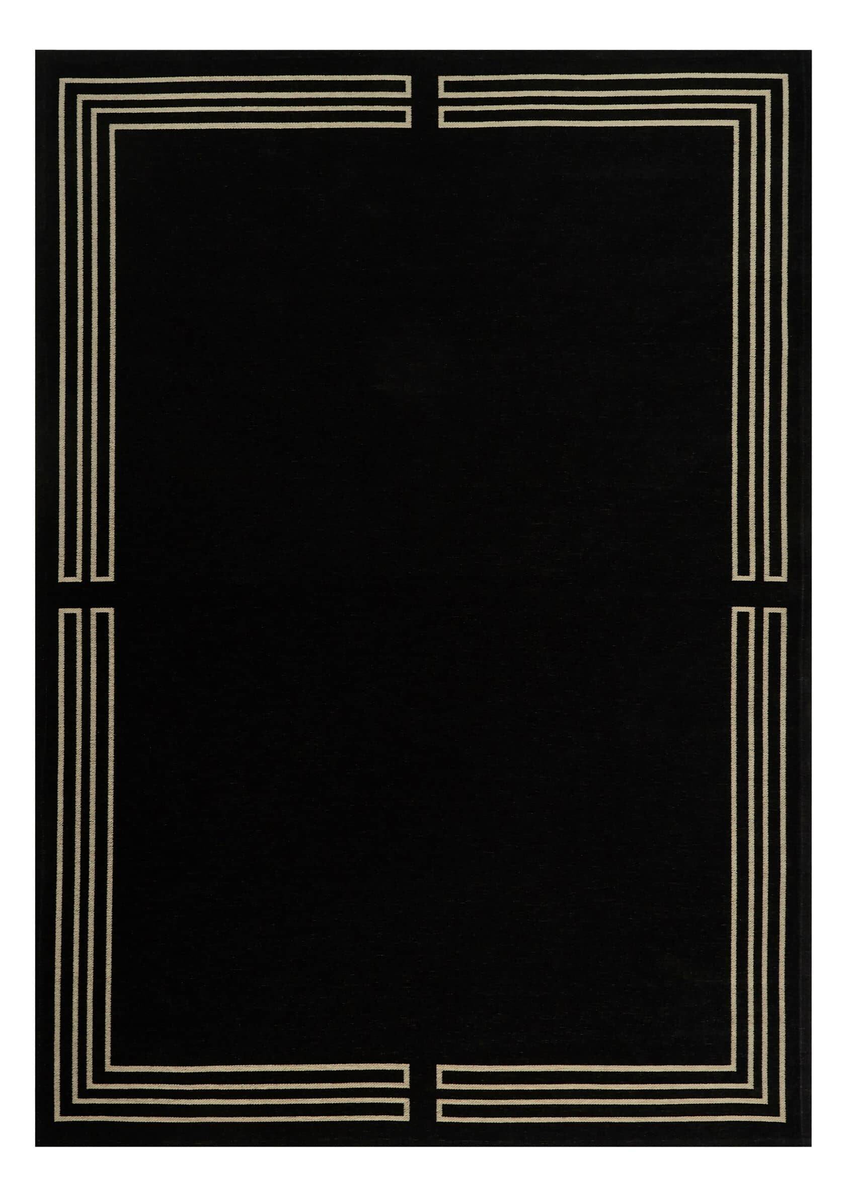 Moderner Teppich ROYAL BLACK - Waschbarer Teppich