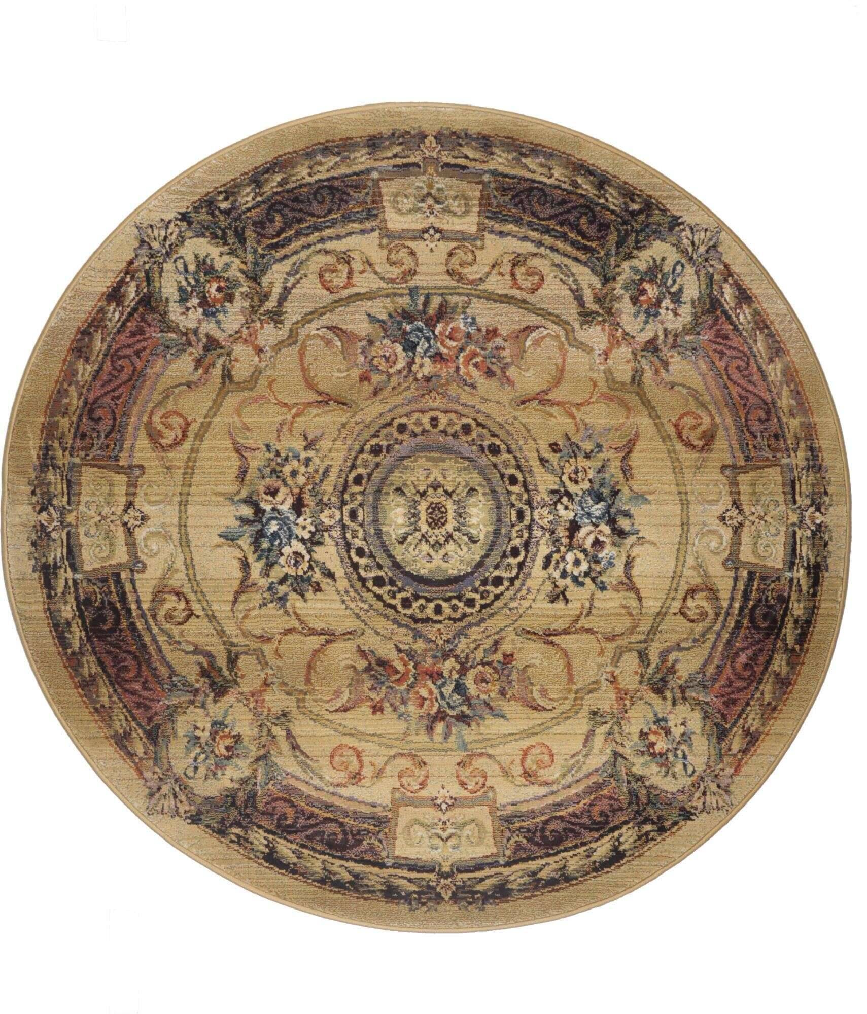 gabiro_856_550beige_300036_r_1 Orientteppich rund Gabiro 856 Teppich Klassisch