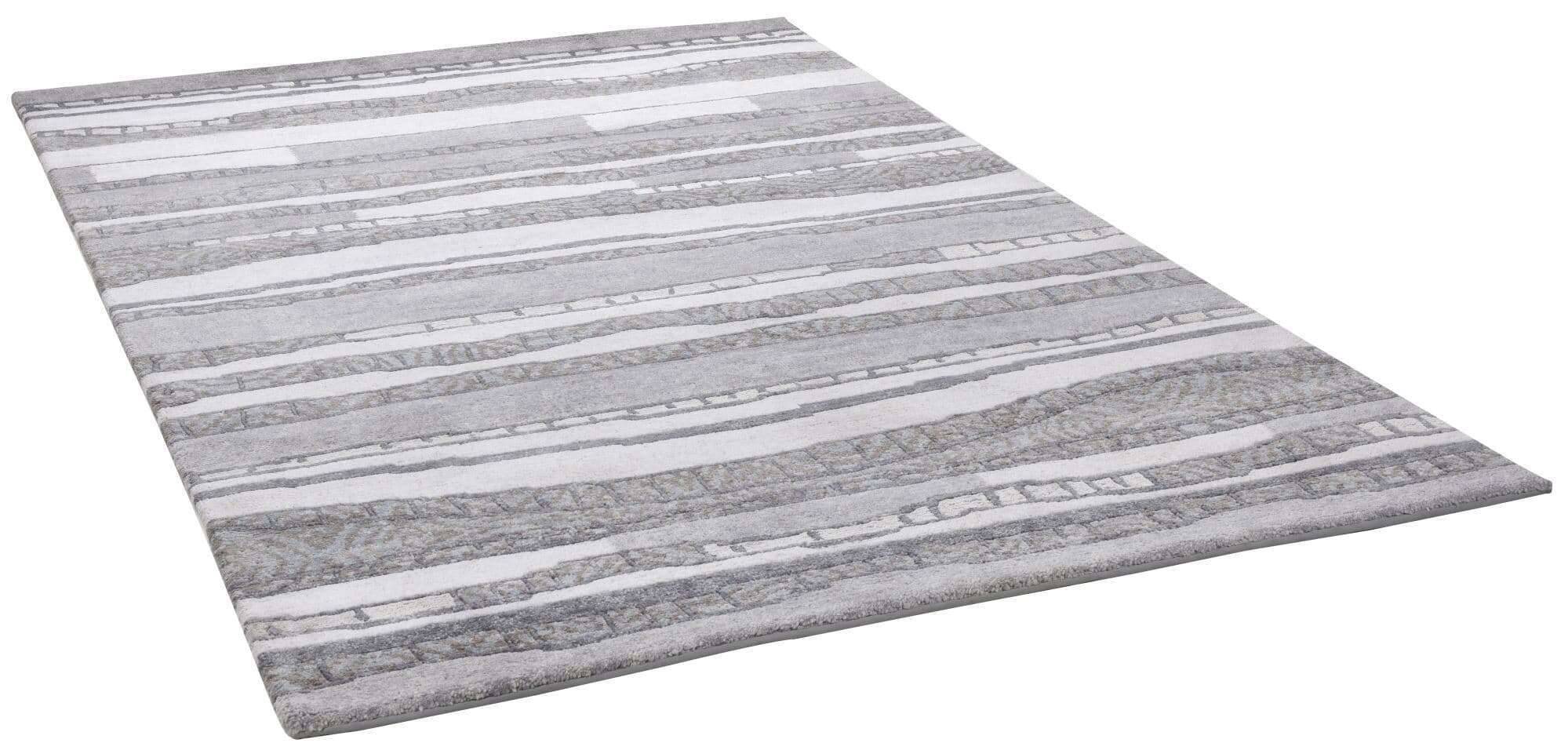 TalongaSilk_RSK686_655greymulti_413195_2 Talonga-Silk Nepalteppich ca: 163 x 235 cm Handgeknüpft