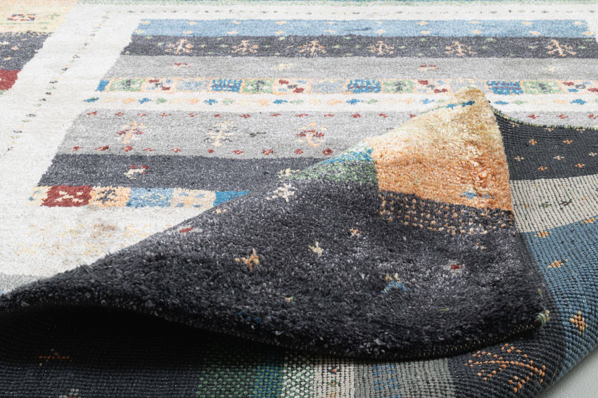 Gabbeh Teppich Keno Bambus Viskose Bunt 160x230cm Gabbeh Teppich Keno Bambus Viskose Bunt 160x230cm