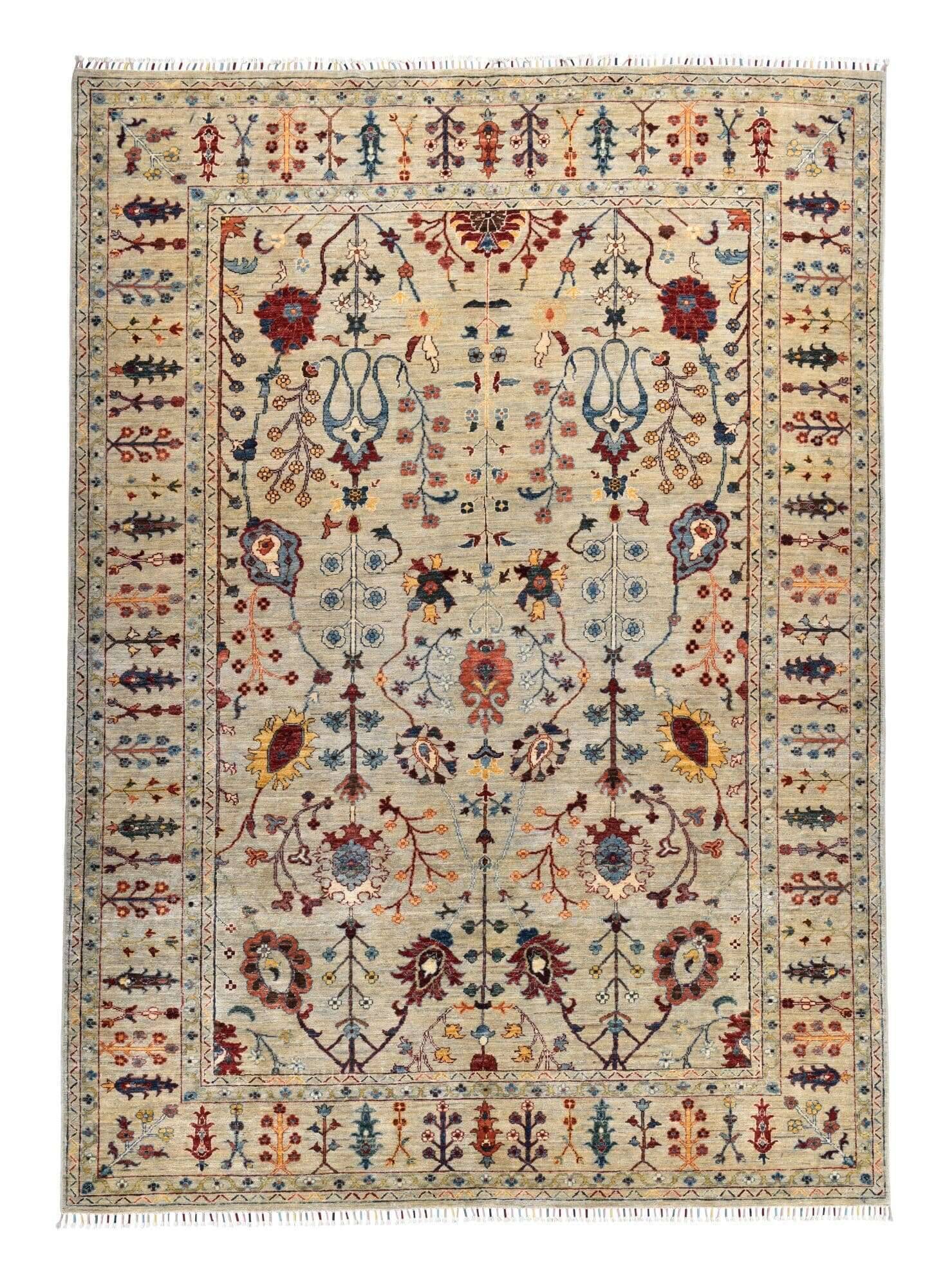 kandashah_1321_656lightgrey_427146_1 Orientteppich Kandashah 207x293cm Teppich Handgeknüpft Schurwolle
