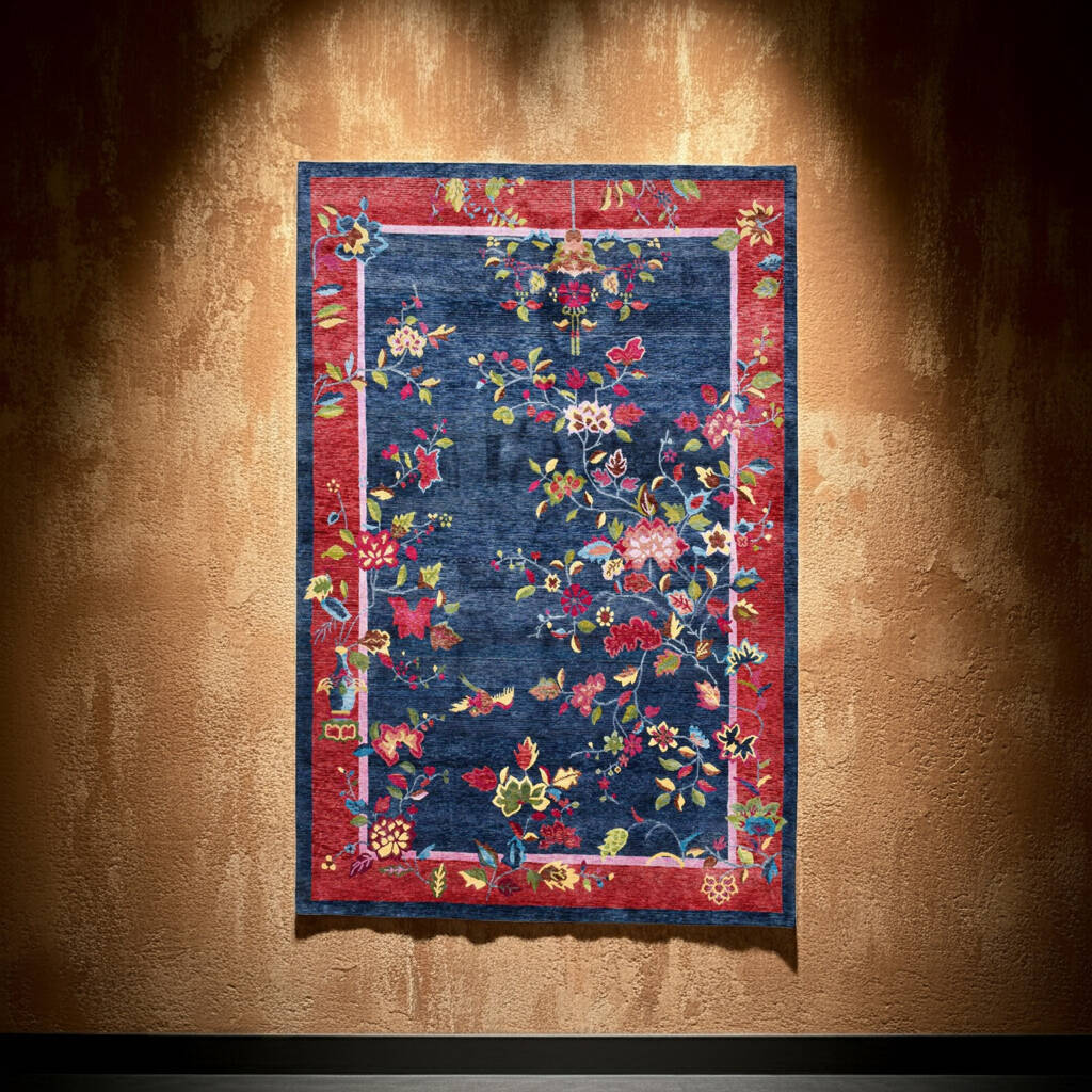 Nepal Teppich The Chinese ca 200x300 cm Teppich blau Nepal Teppich The Chinese ca 200x300 cm Teppich blau