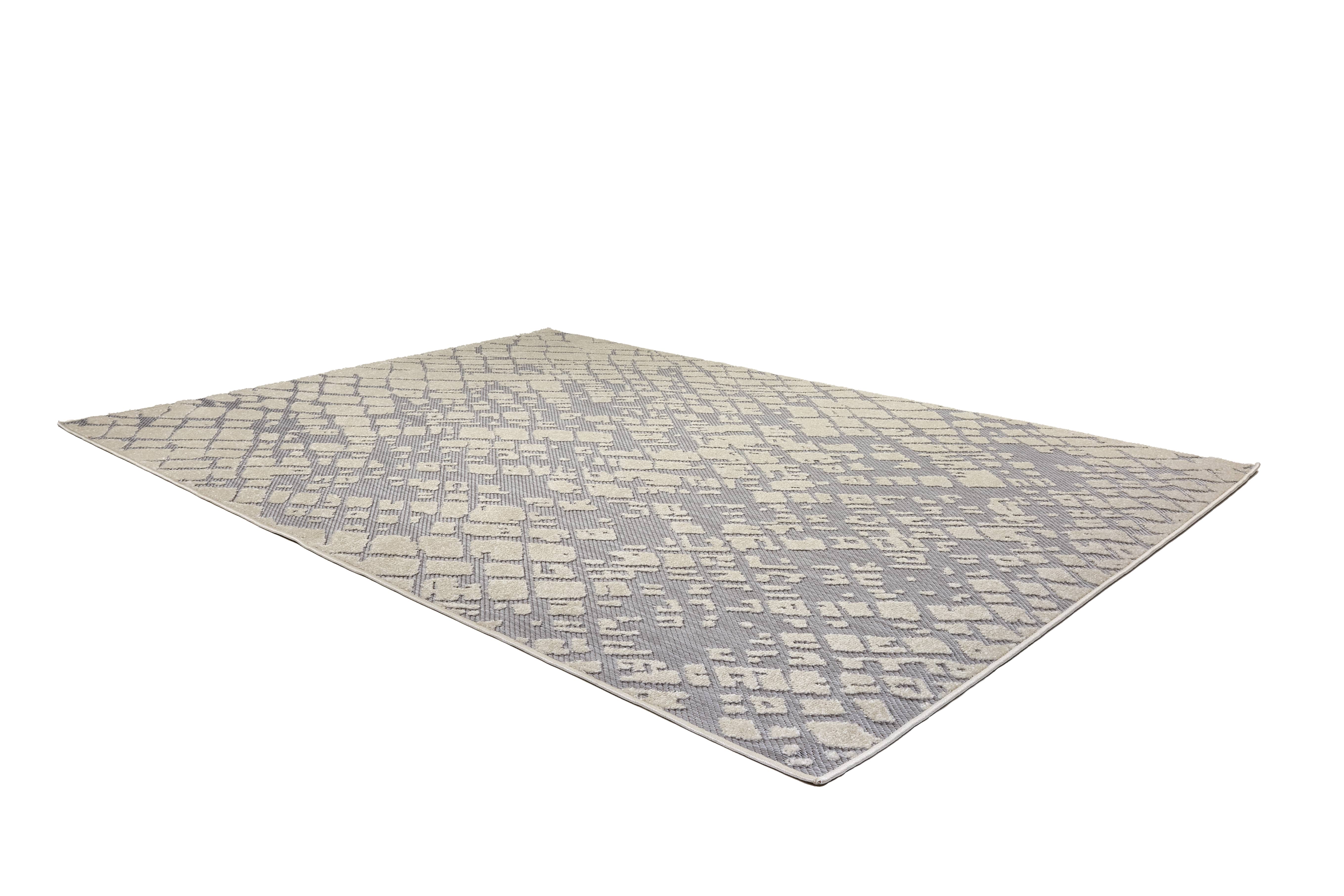 In- und Outdoor Teppich Serina D.254 C.004 Striche grau/weiß