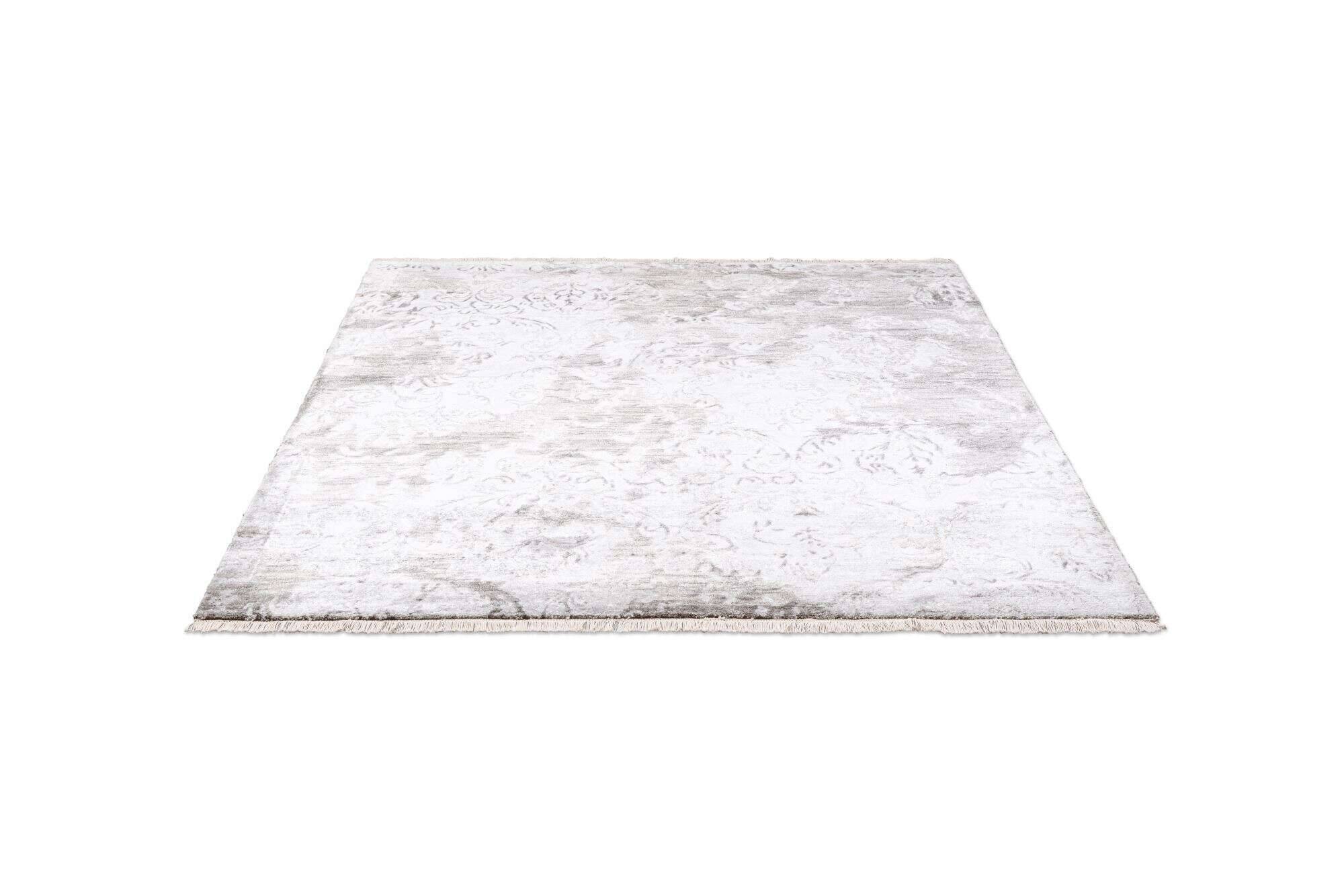 queensland_4825_650grey_402103_22 Design Teppich Queensland Handgeknüpft 170x240cm Viskose grau