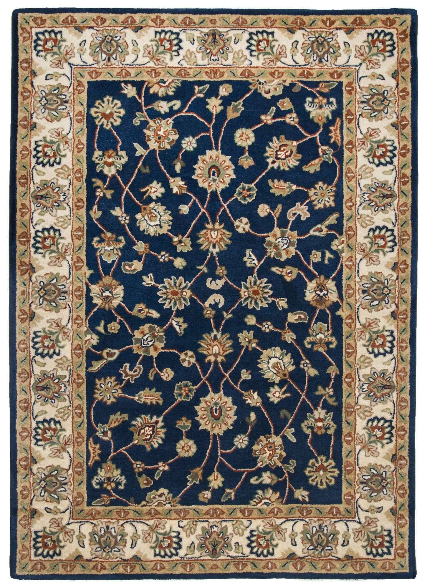 royalziegler_503_blaucream_300623_1 Royal Ziegler Handgetuftet Orient blau im Wunschmaß
