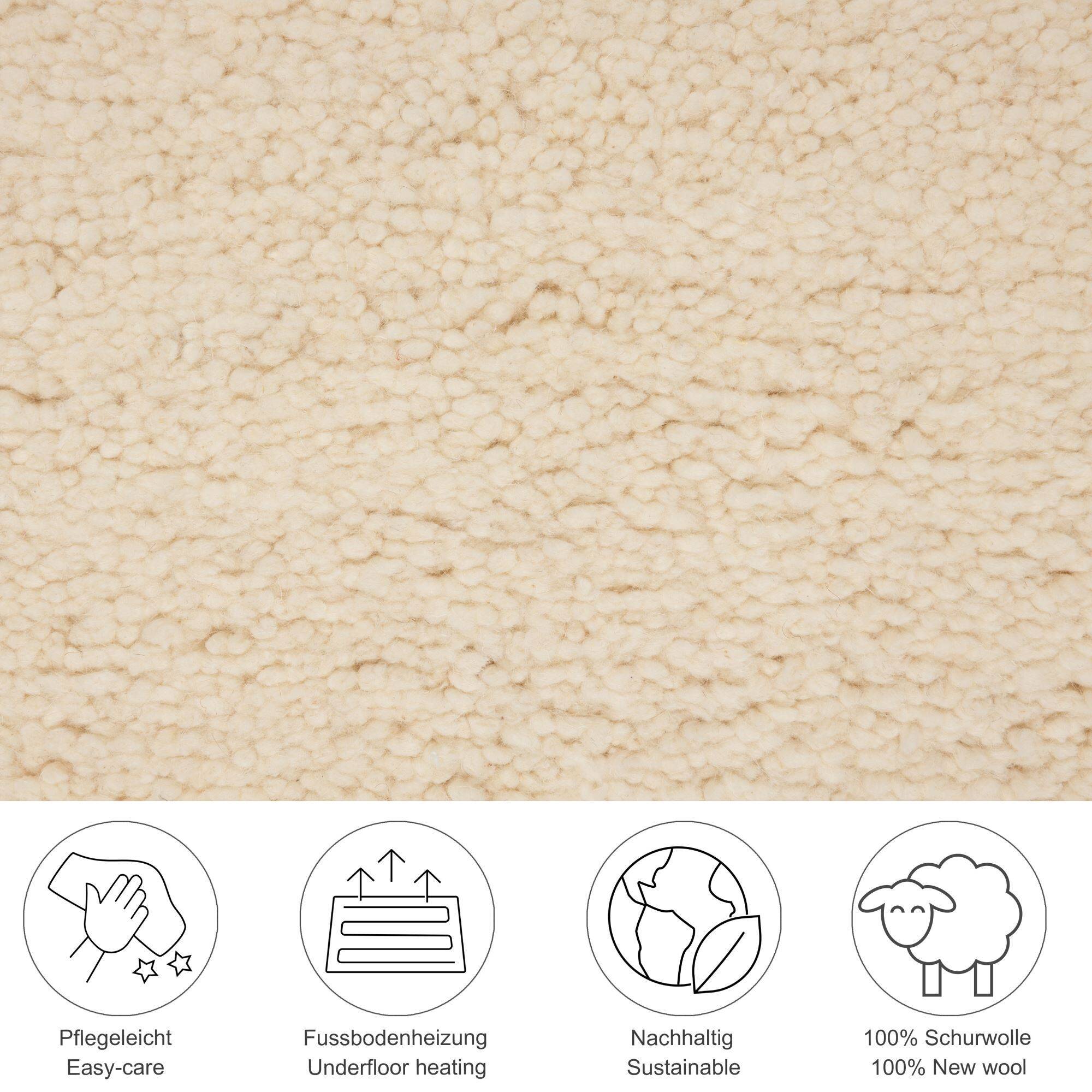 Handgeknüpfter Berber Teppich Hadj aus Marokko Schurwolle