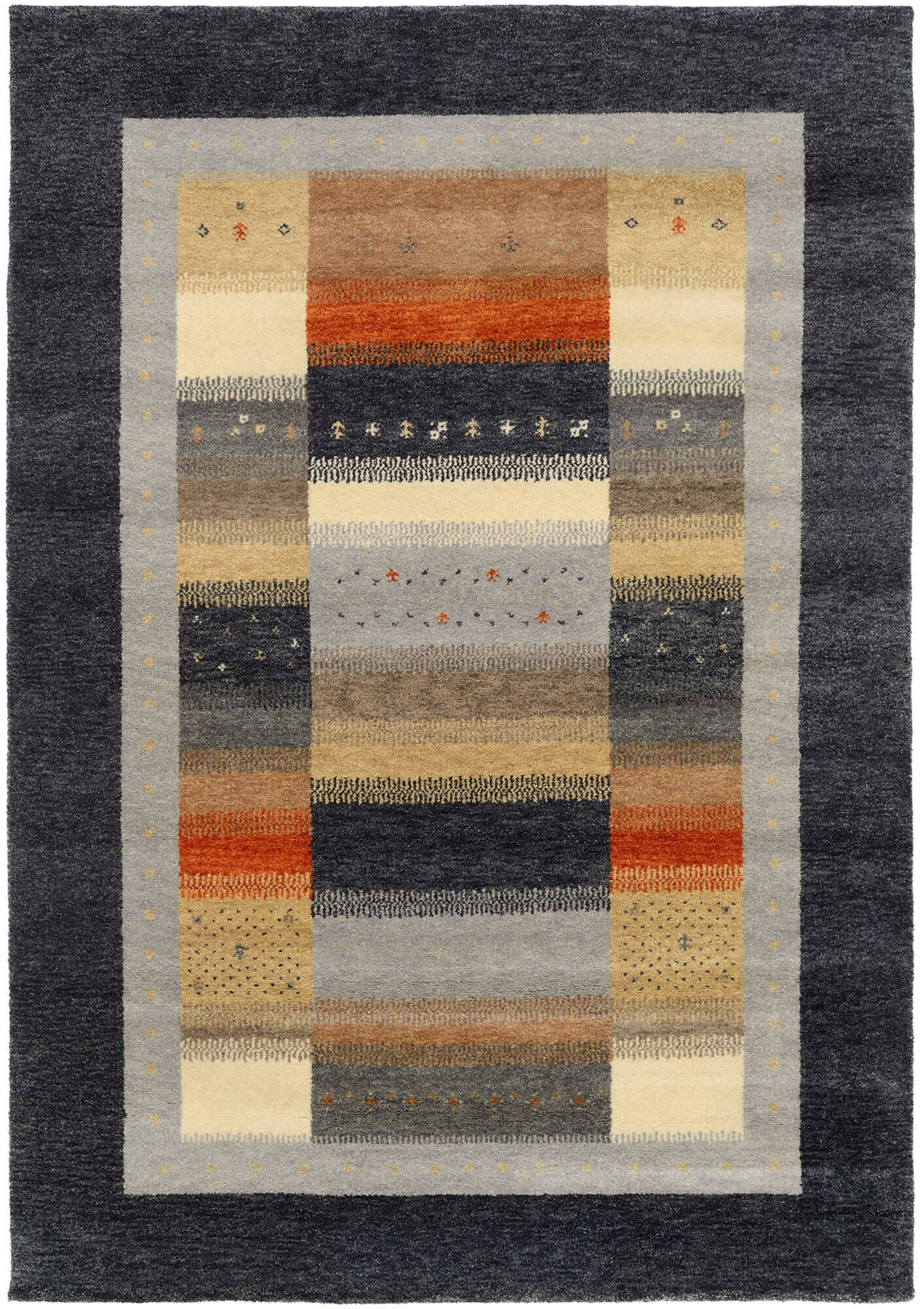 INT03-337-28 Teppich Intense Sona Gabbeh Design Handgeknüpft Schurwolle
