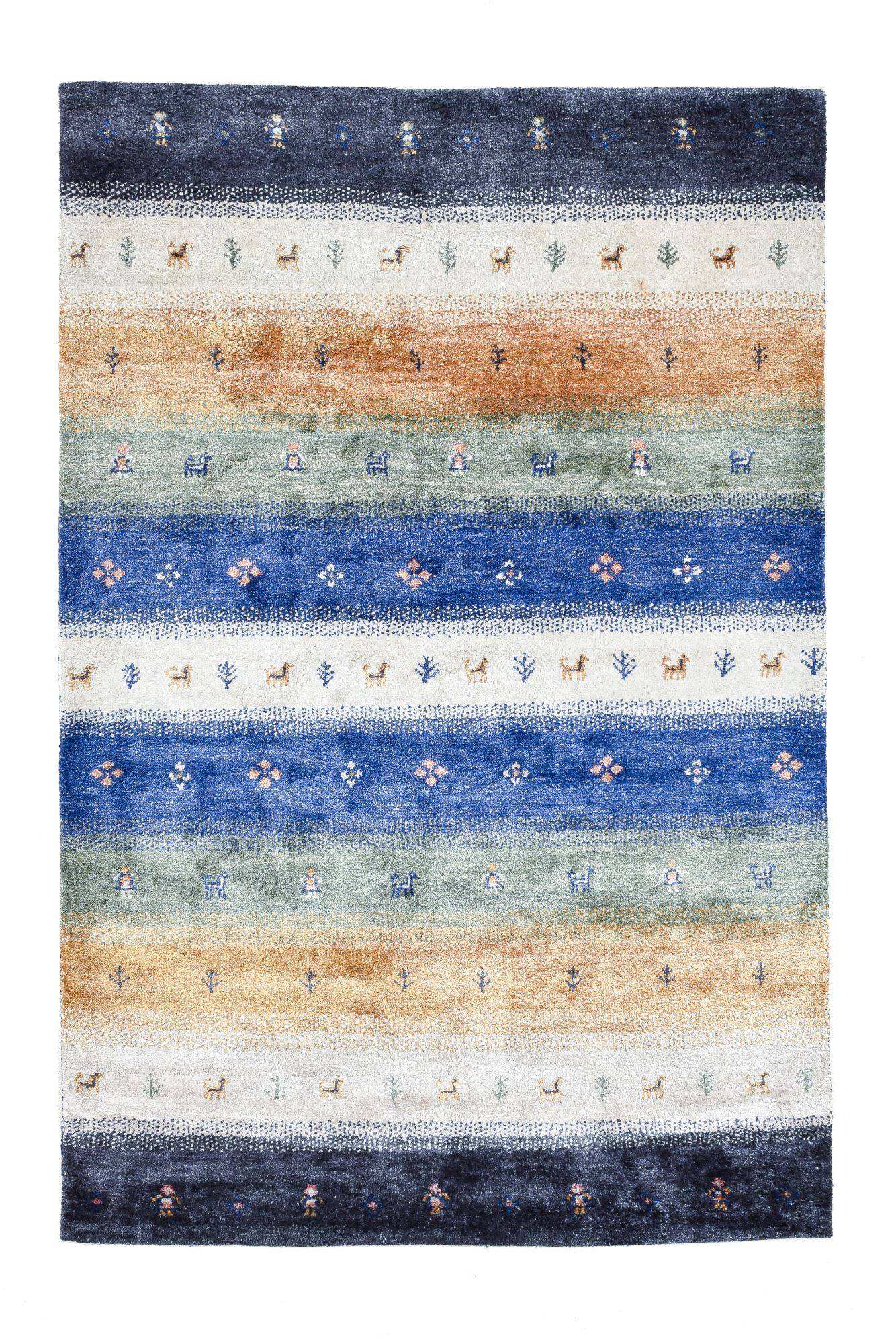 Gabbeh Teppich Keno Bambus Viskose Bunt 160x230cm Gabbeh Teppich Keno Bambus Viskose Bunt 160x230cm