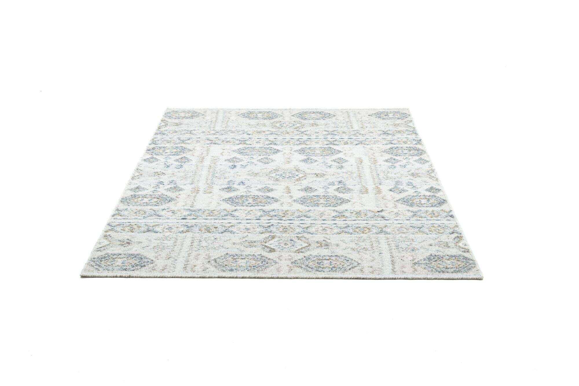 zilch_zo-3908-19_559beigegrey_427751_22 Handwebteppich Zilch Schurwolle Kelim Modern Blau Beige 160x230cm