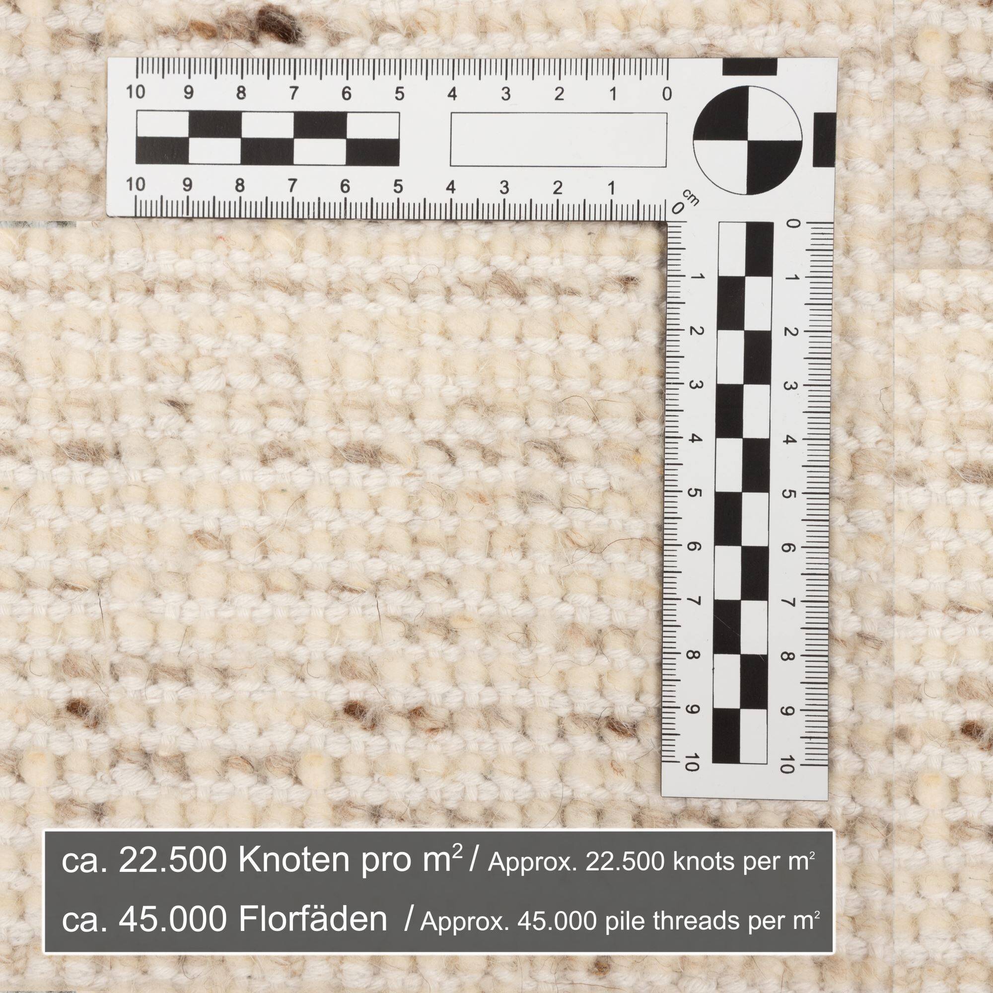 Handgeknüpfter Berber Teppich Hadj aus Marokko Schurwolle