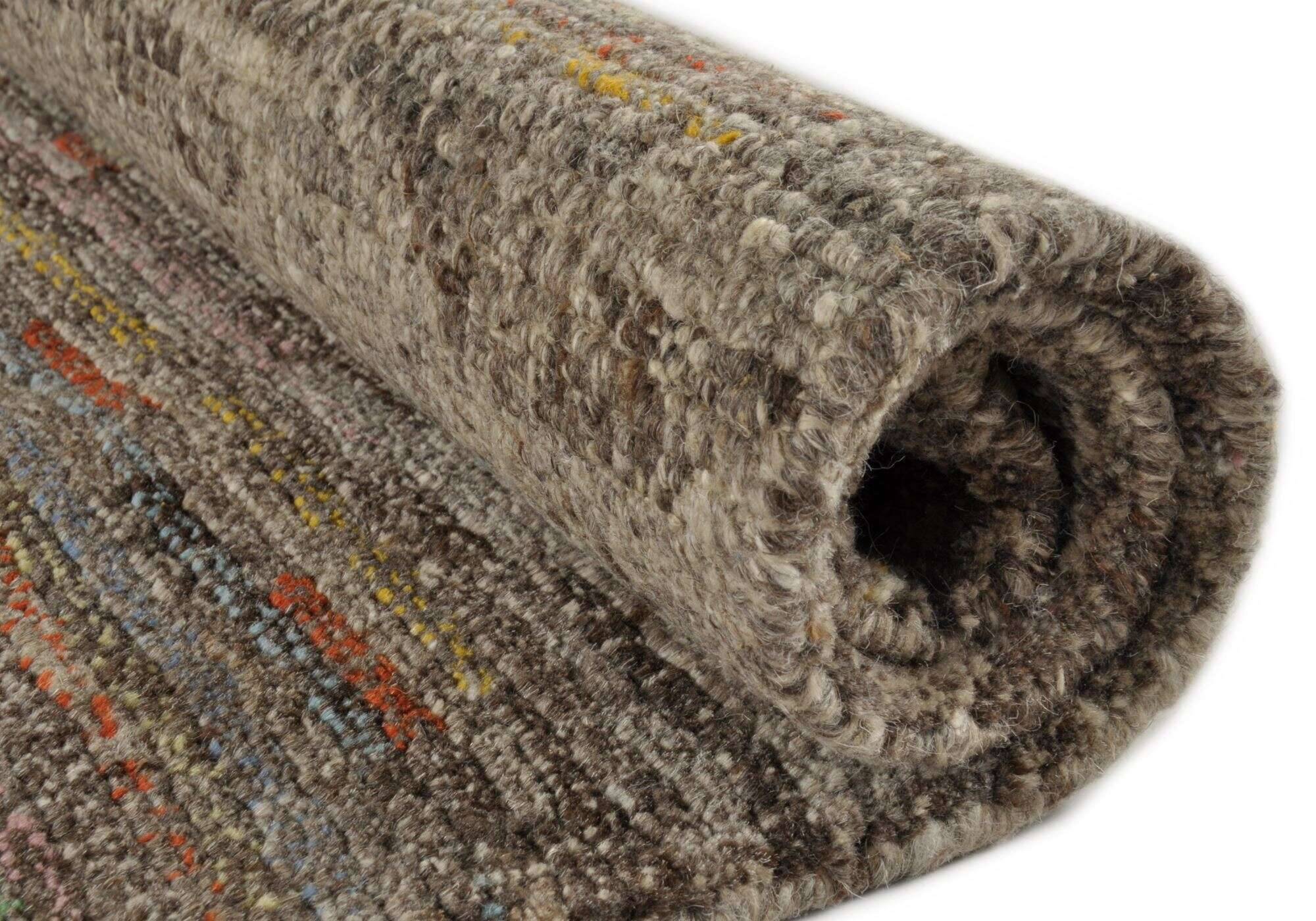 morsum_uni_654greymulti_430912_11 Fangri Nepal Teppich RS621 Handgeknüpft Wolle