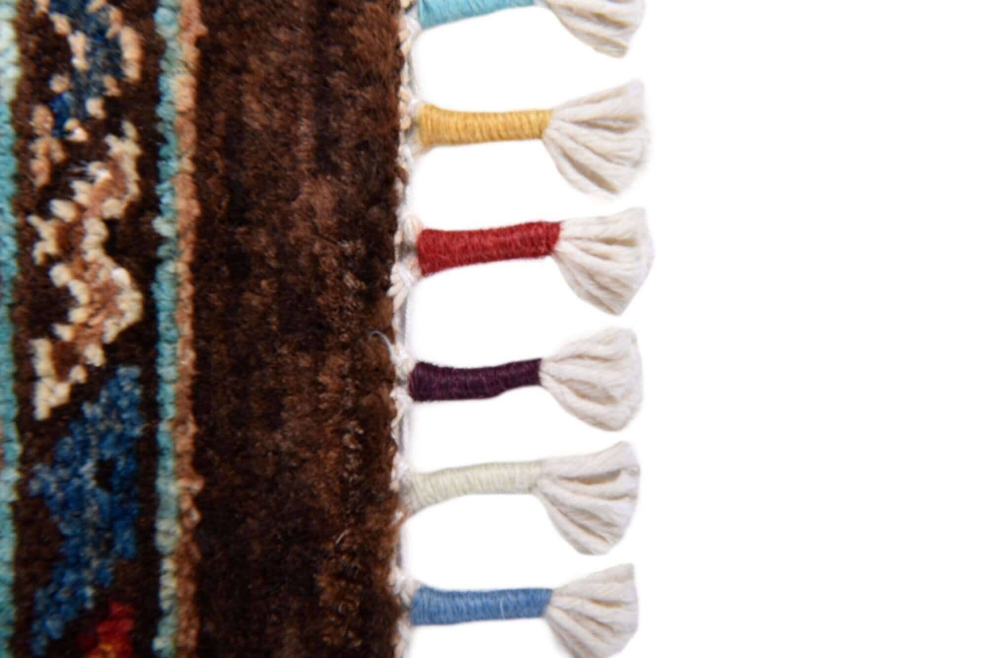 kandashah_2603_502brownmulti_426596_10 Kandashah Ziegler Teppich ca: 210 x 314 cm Orient Teppich aus Pakistan