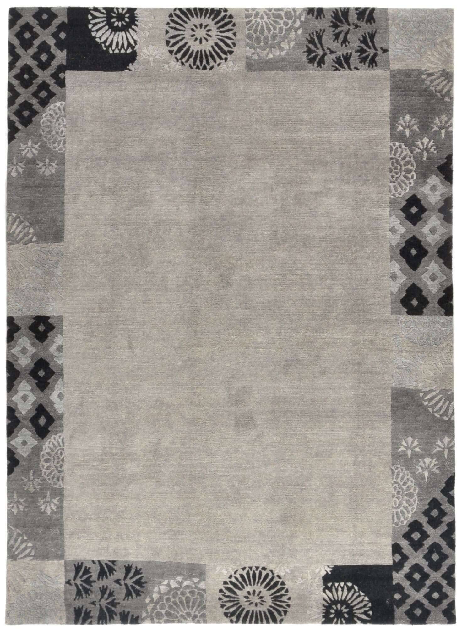 TalongaSilk_RSK495_655greymulti_411596_1 Talonga Silk Nepal Teppich RSK495 im Wunschmaß