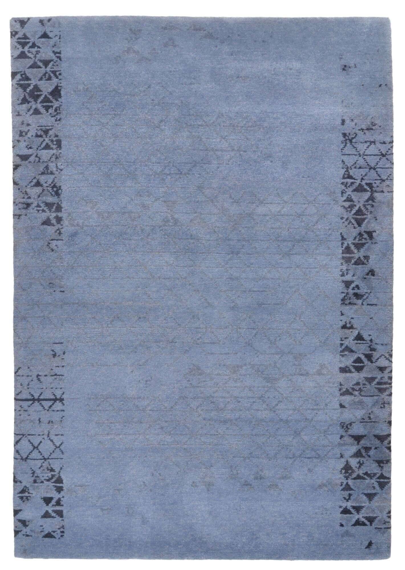 TalongaSilk_RSK564_702blue_110524_1 Talonga Silk Nepal-Teppich ca: 165 x 235 cm Handgeknüpft