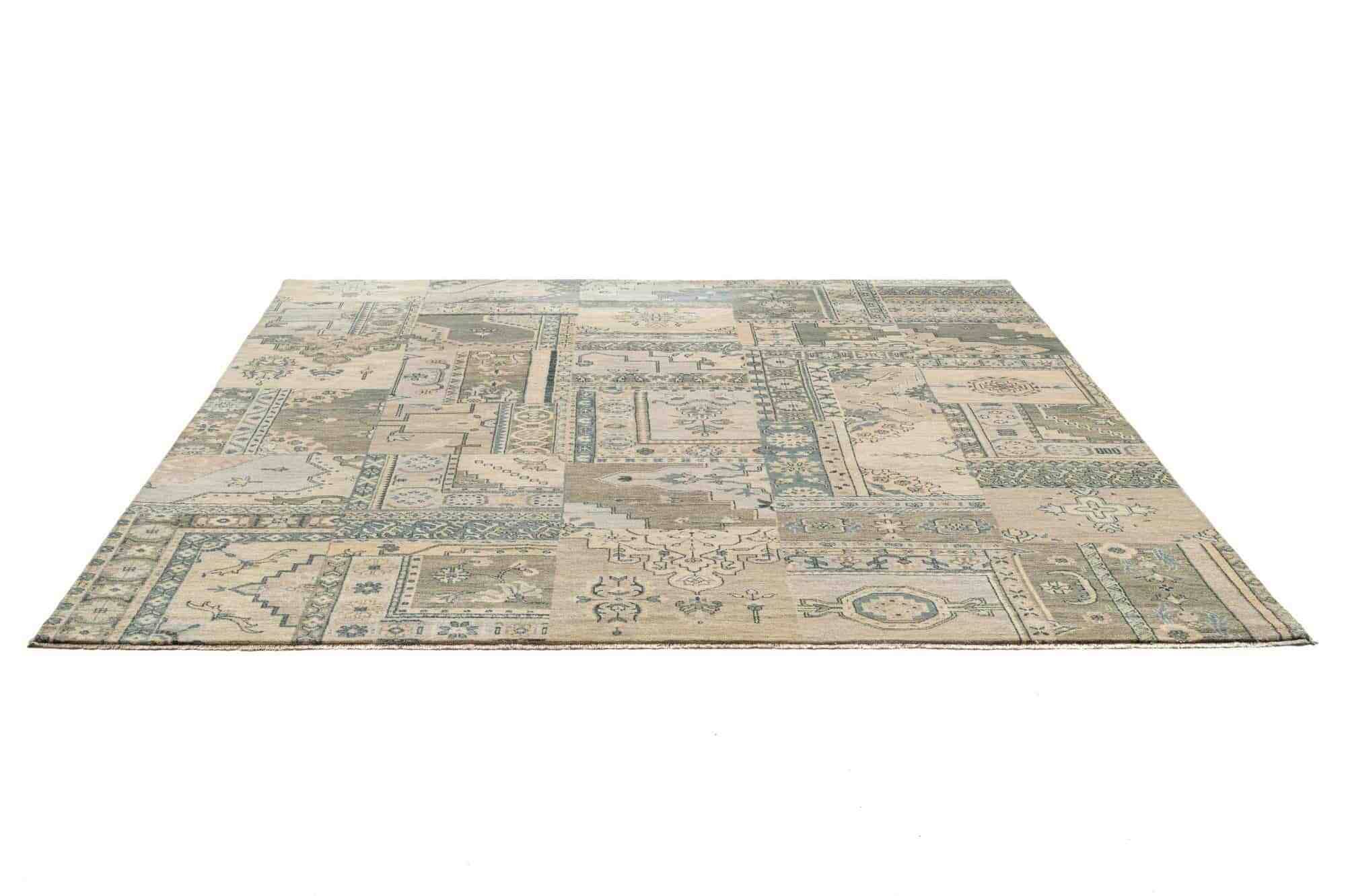 Patchwork Teppich PATCH Handgeknüpft grau 250x300cm Patchwork Teppich PATCH Handgeknüpft grau 250x300cm