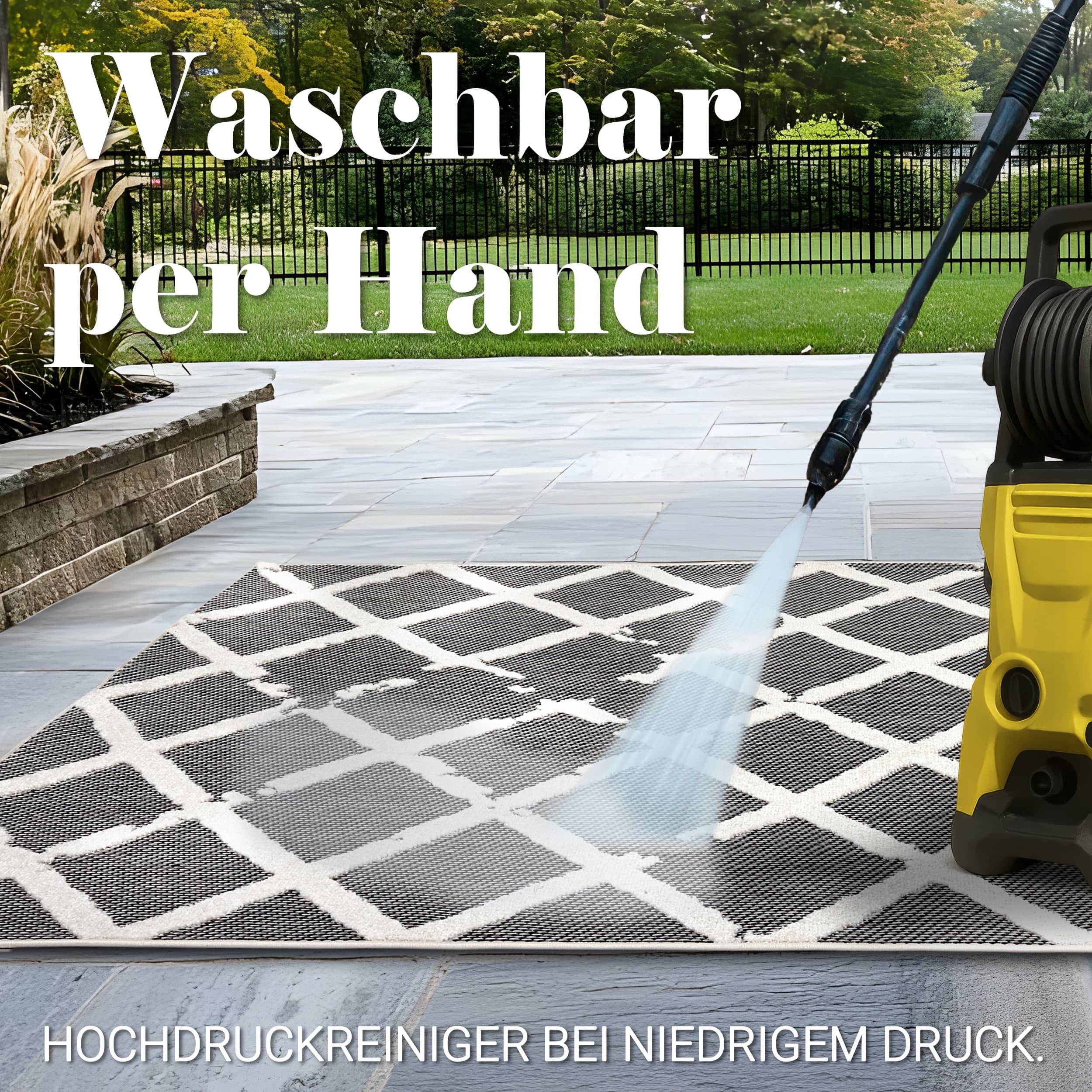 In- und Outdoor Teppich Serina D.251 C.004 Rauten grau/weiß In- und Outdoor Teppich Serina D.251 C.004 Rauten grau/weiß