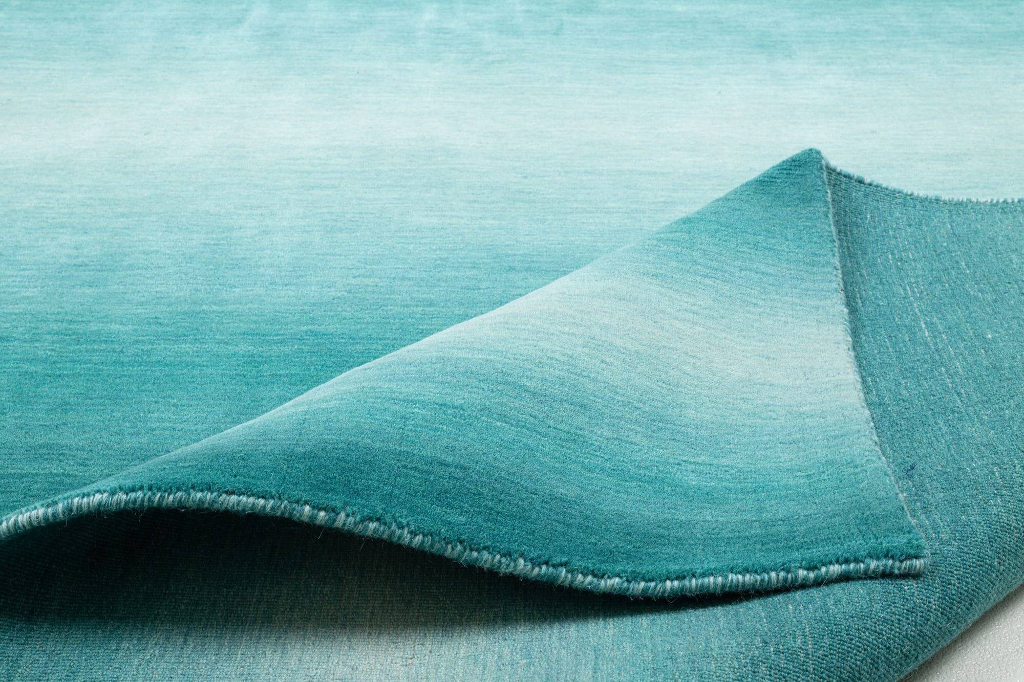 Teppich Modern 160x230cm Wanda handgewebt Schurwolle blau