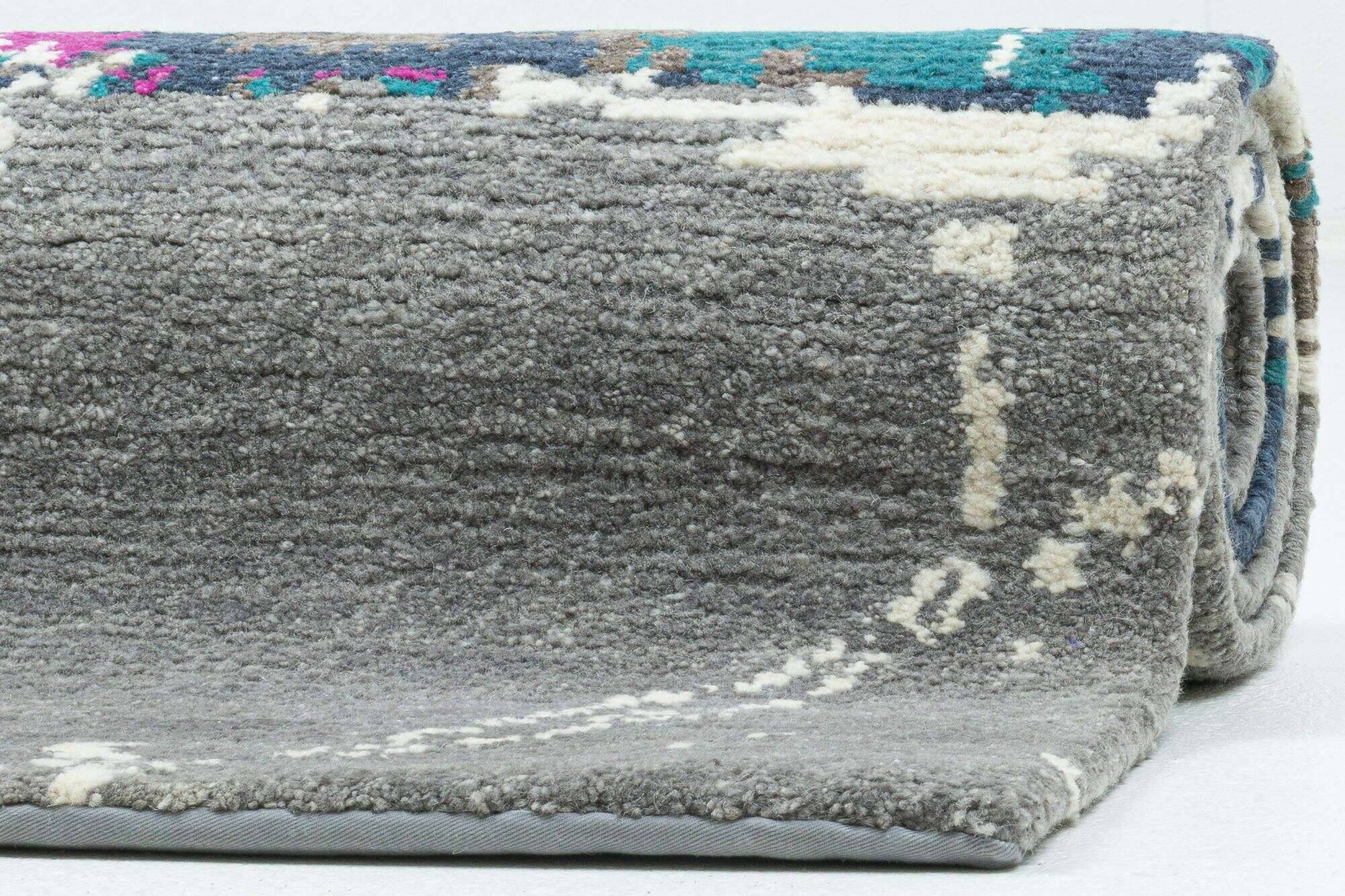 sangri_c4332_650grey_430413_11 Handgeknüpfter Teppich Sangri im Nepal Design C4332 163x233 cm bunt