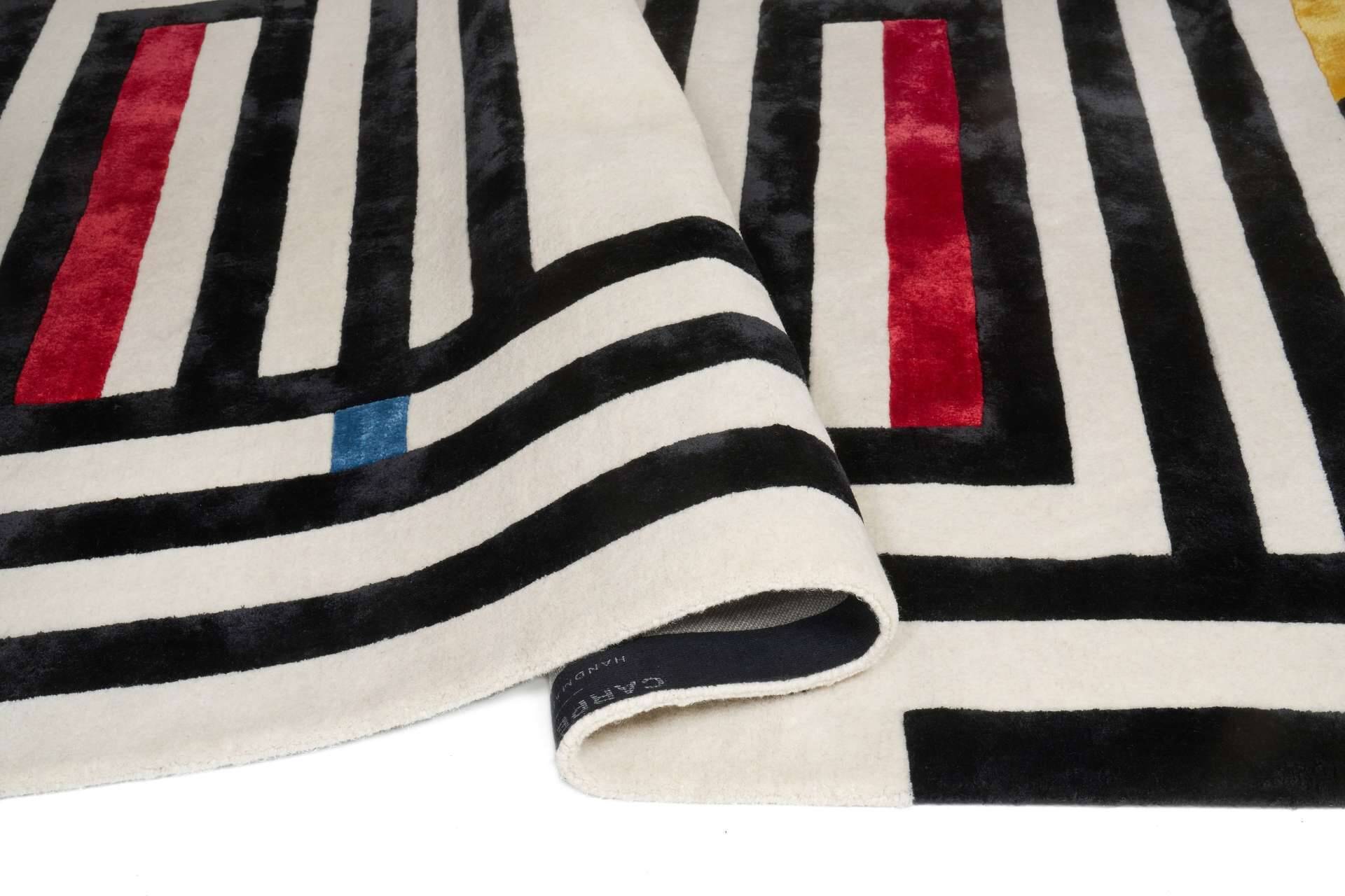 Moderner Teppich MAZE BLACK – Bild 4