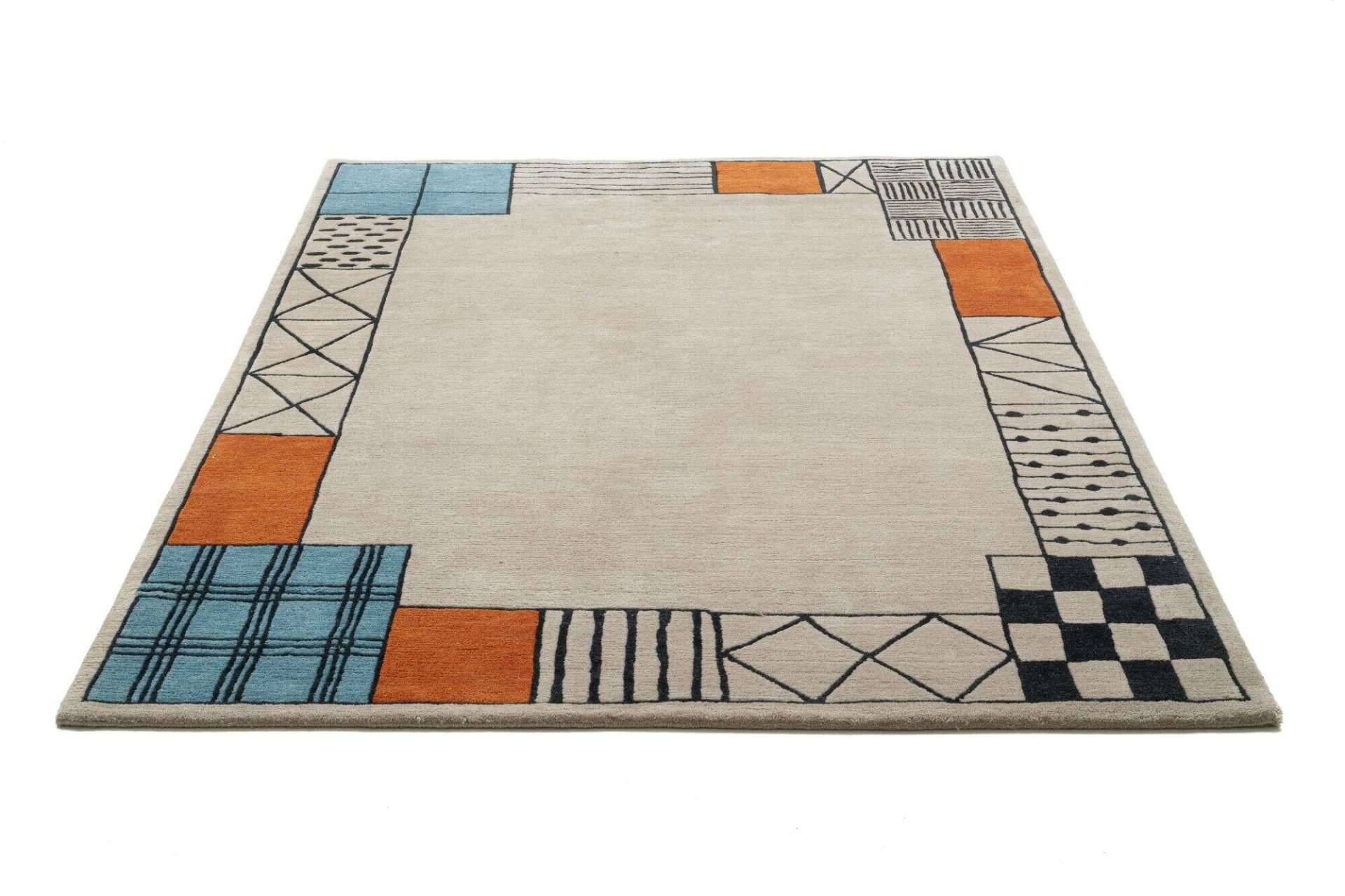 Nepal Teppich Baktapur Elegance Design Handgeknüpft 162x236 cm beige – Bild 3