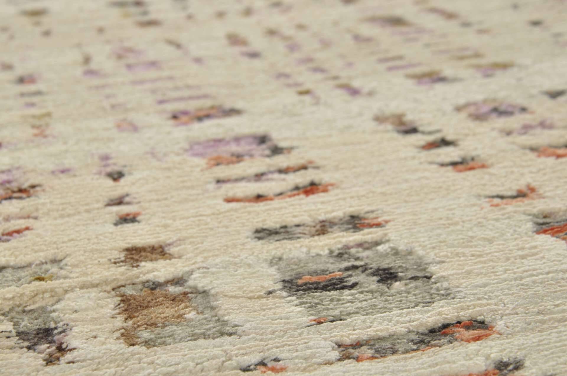 Teppich Nepal beige Seide Handgeknüpft Dhingri Silk – Bild 2