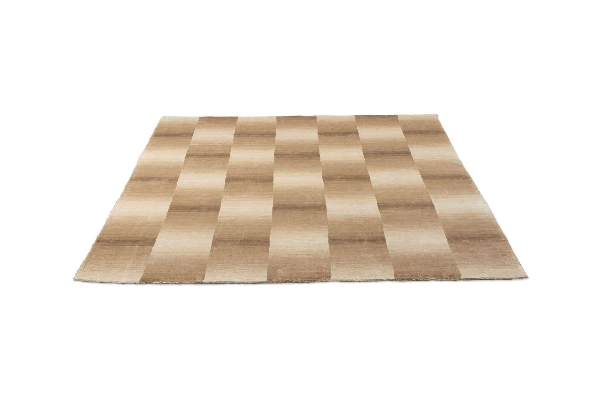 Teppich Modern 160x230cm Palmyra Handgearbeitet Viskose beige – Bild 6