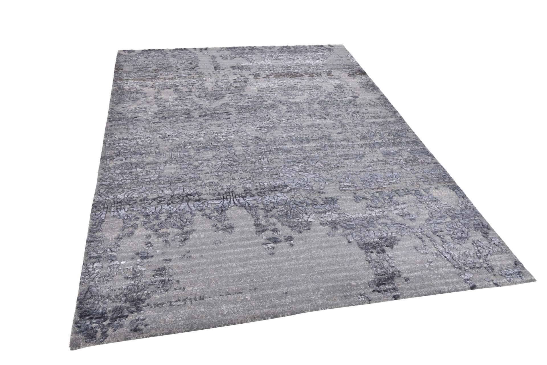 Nepal Teppich Jabu Silk 60 grau im Wunschmaß – Bild 3