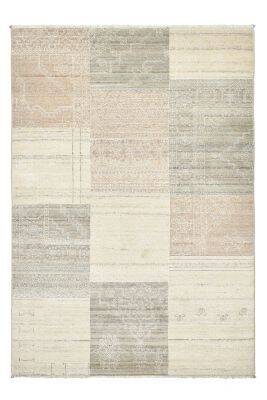 Patchwork Teppich PATCH Handgeknüpft beige 140x200cm  