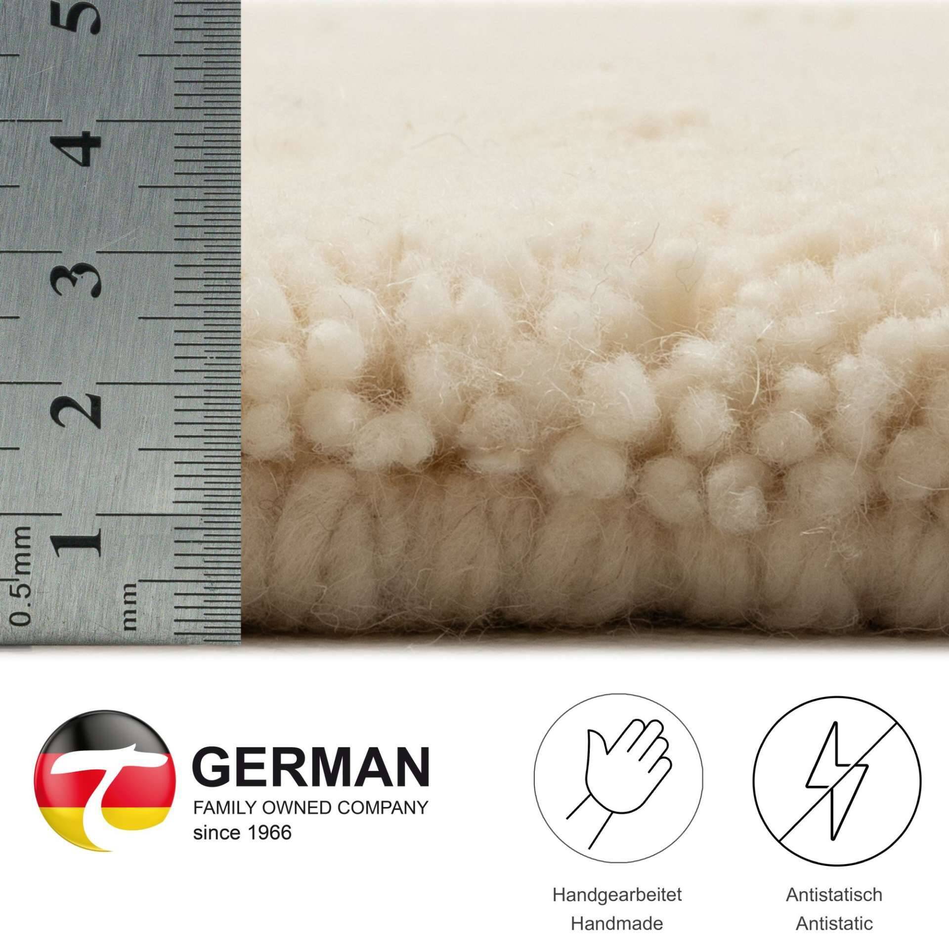 Handgeknüpfter Berber Teppich Hadj 225 - 997 blanc Schurwolle – Bild 6