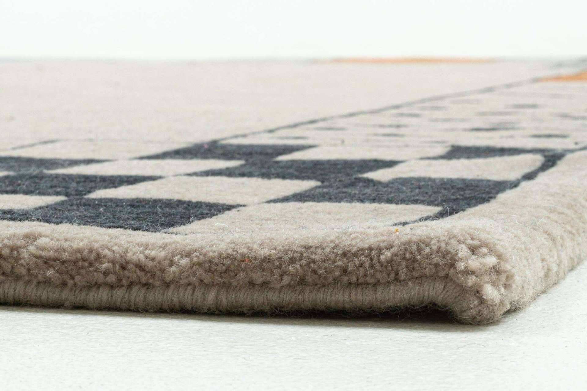 Nepal Teppich Baktapur Elegance Design Handgeknüpft 162x236 cm beige – Bild 5