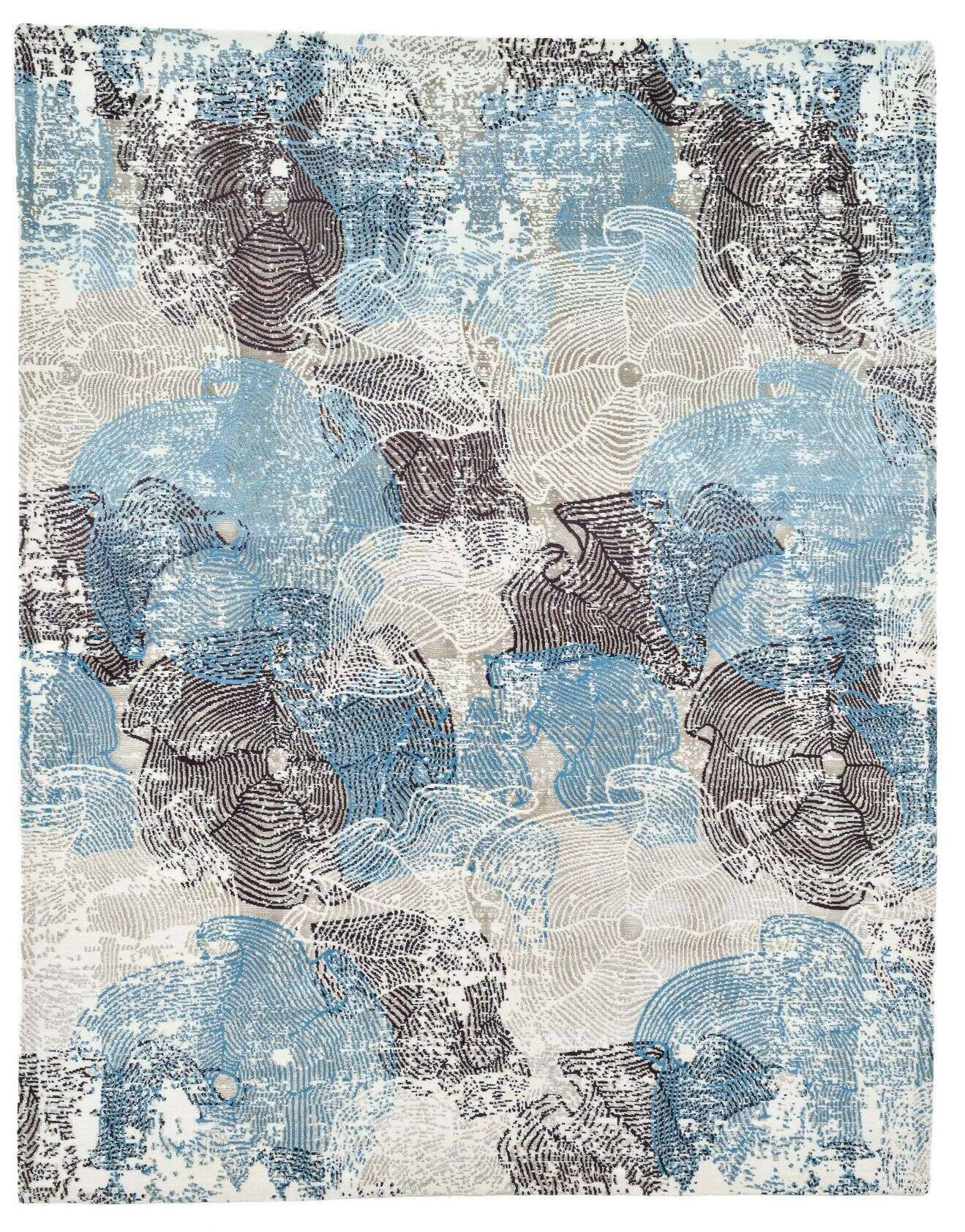 Nepal Teppich Jabu Silk 60 Wolle Seide Design Teppich 245x302cm – Bild 1