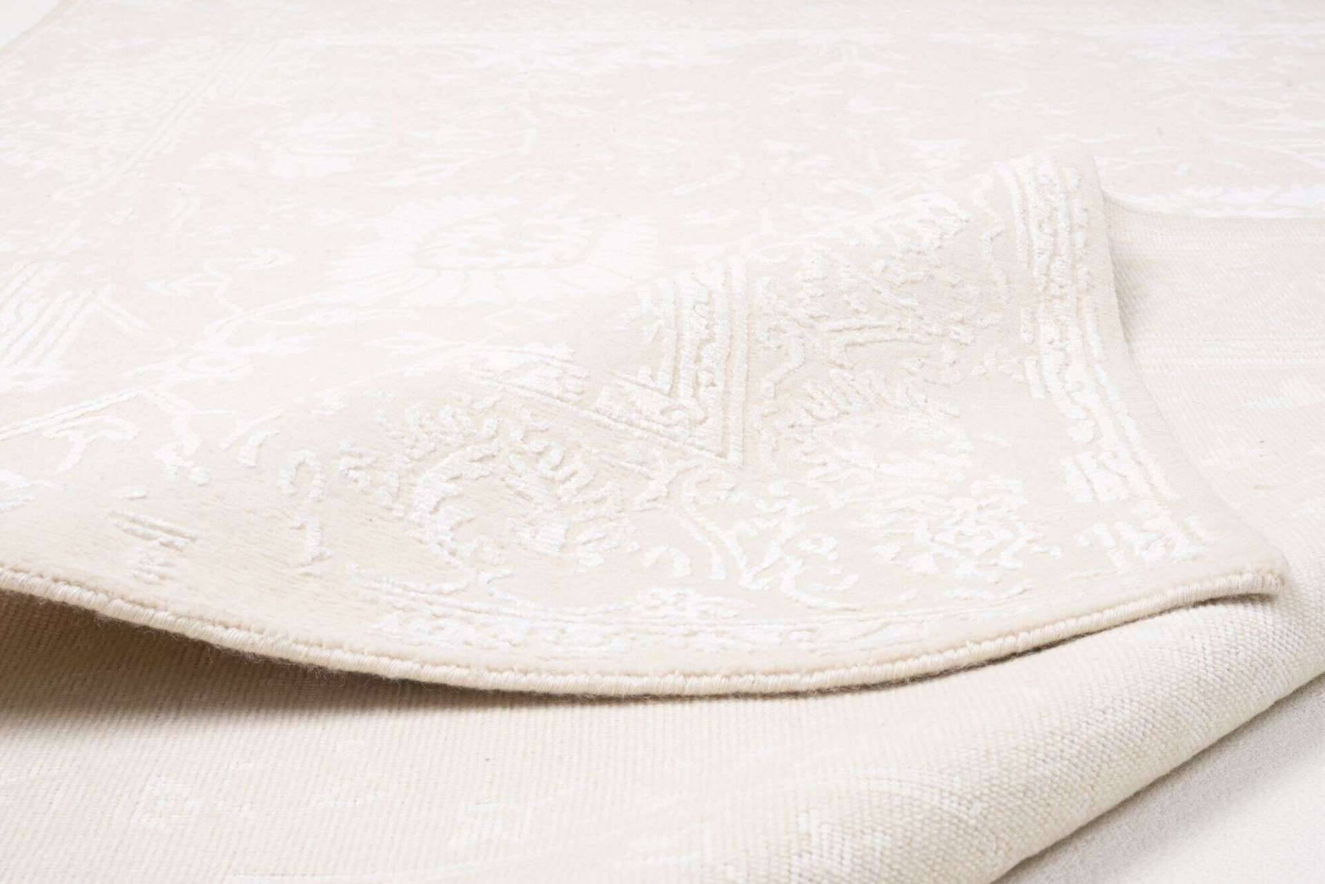 Vintage Teppich Zeeland Modern Handgeknüpft Wolle Viskose beige 160x230 cm – Bild 2