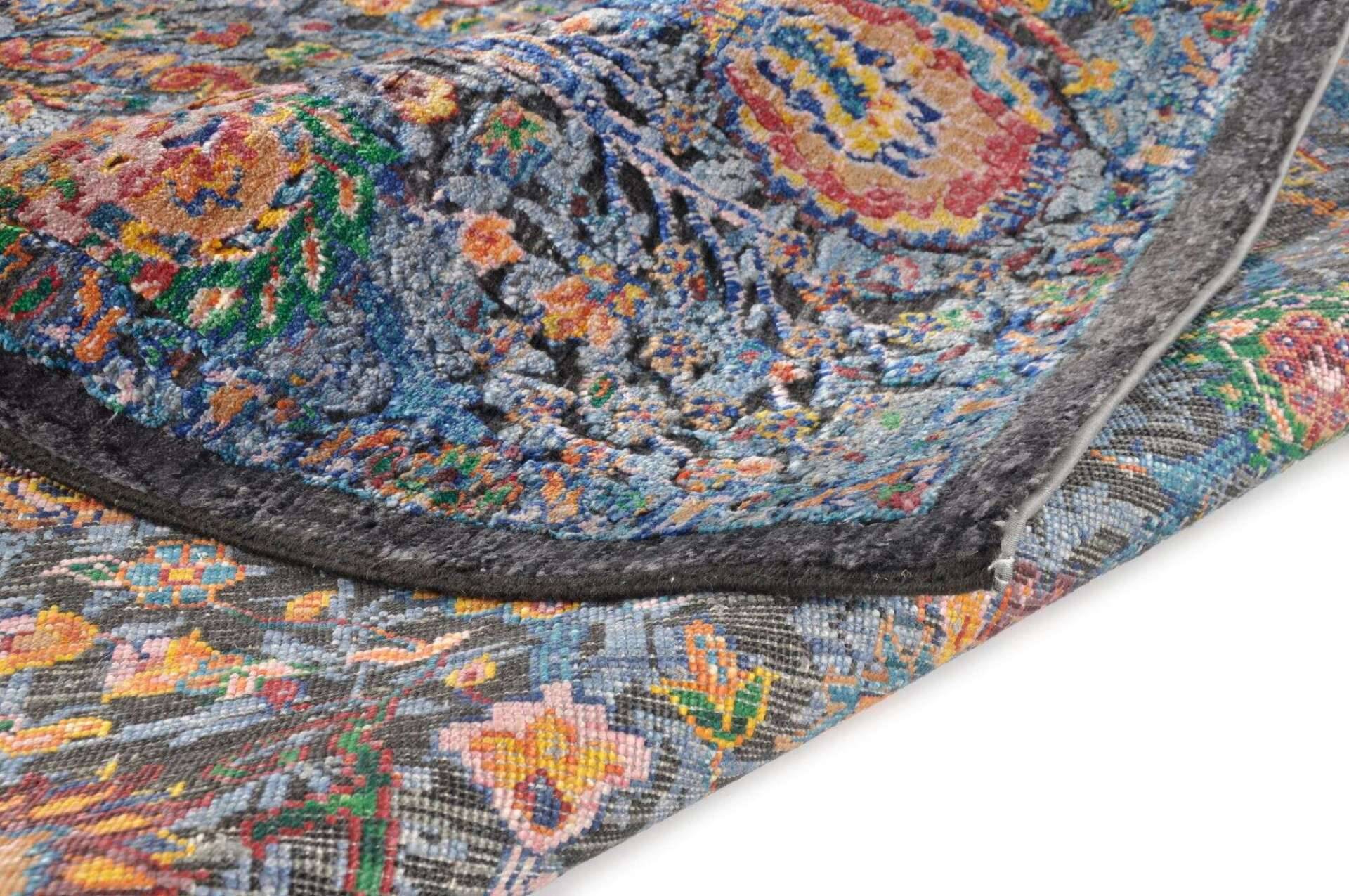Design Teppich Sadra Handgeknüpft schwarz- bunt 163x237 cm – Bild 5