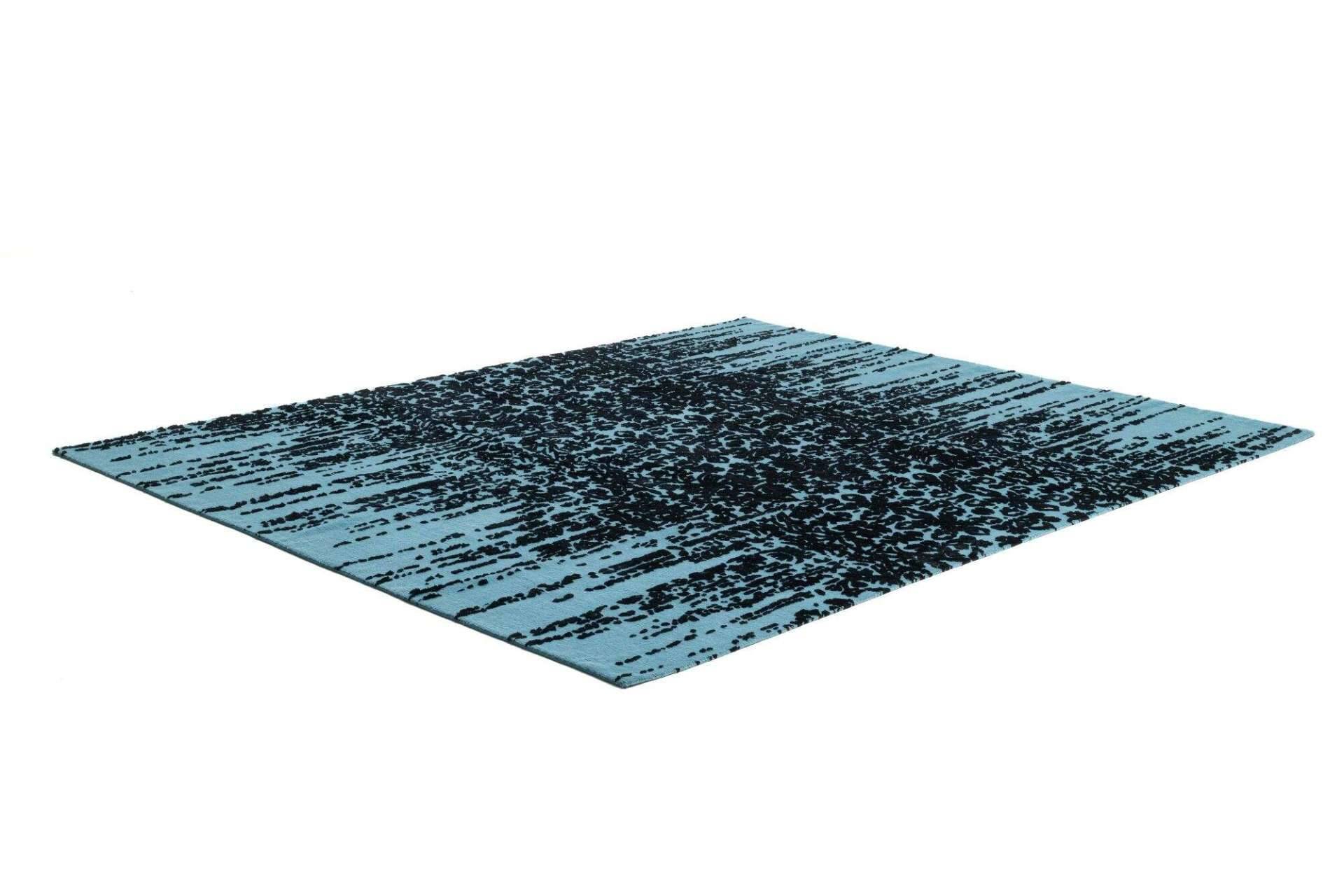 Nepal Teppich Jabu Silk 60 Wolle Seide Design ca.250x300cm blau – Bild 7