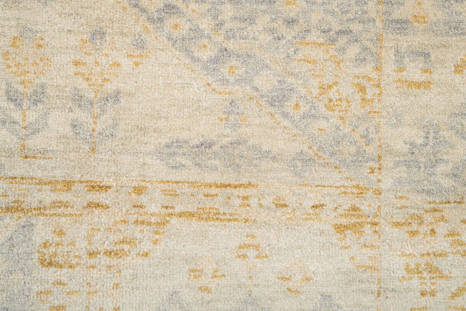 Patchwork Teppich PATCH Handgeknüpft beige-grau 250x300cm    – Bild 3